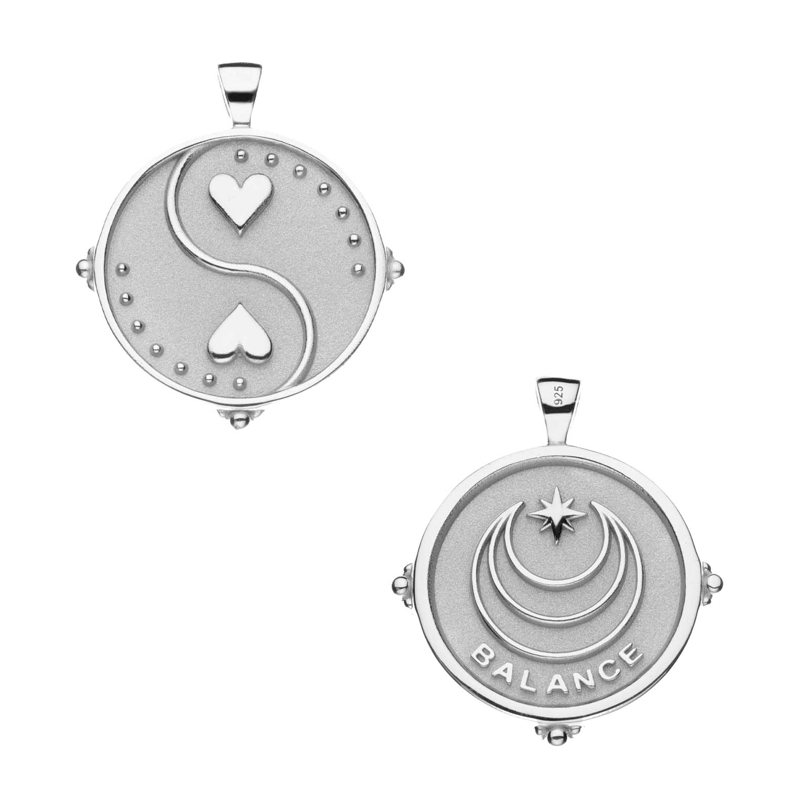 BALANCE JW Small Pendant Coin in Silver - Image 2
