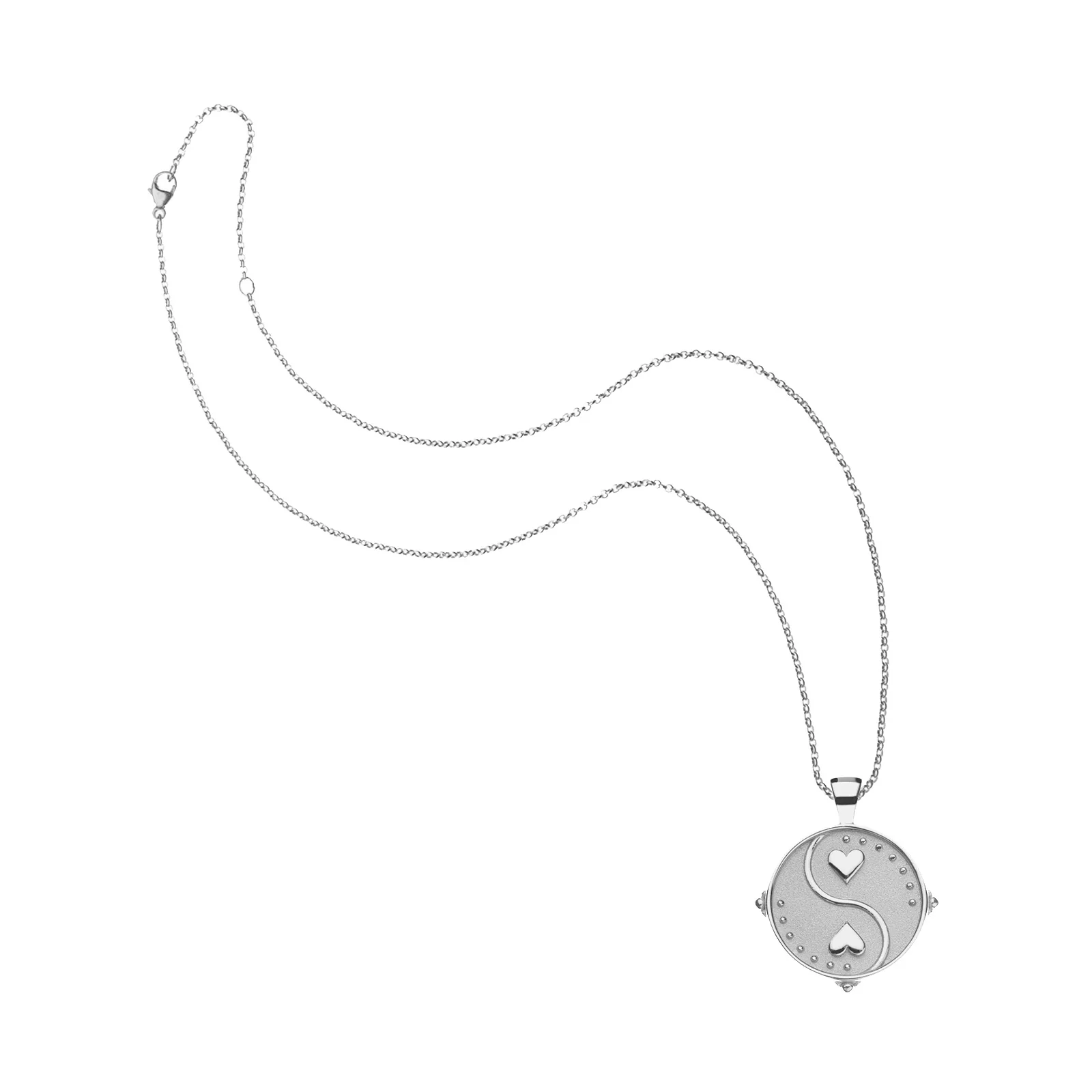 BALANCE JW Small Pendant Coin in Silver - Image 5