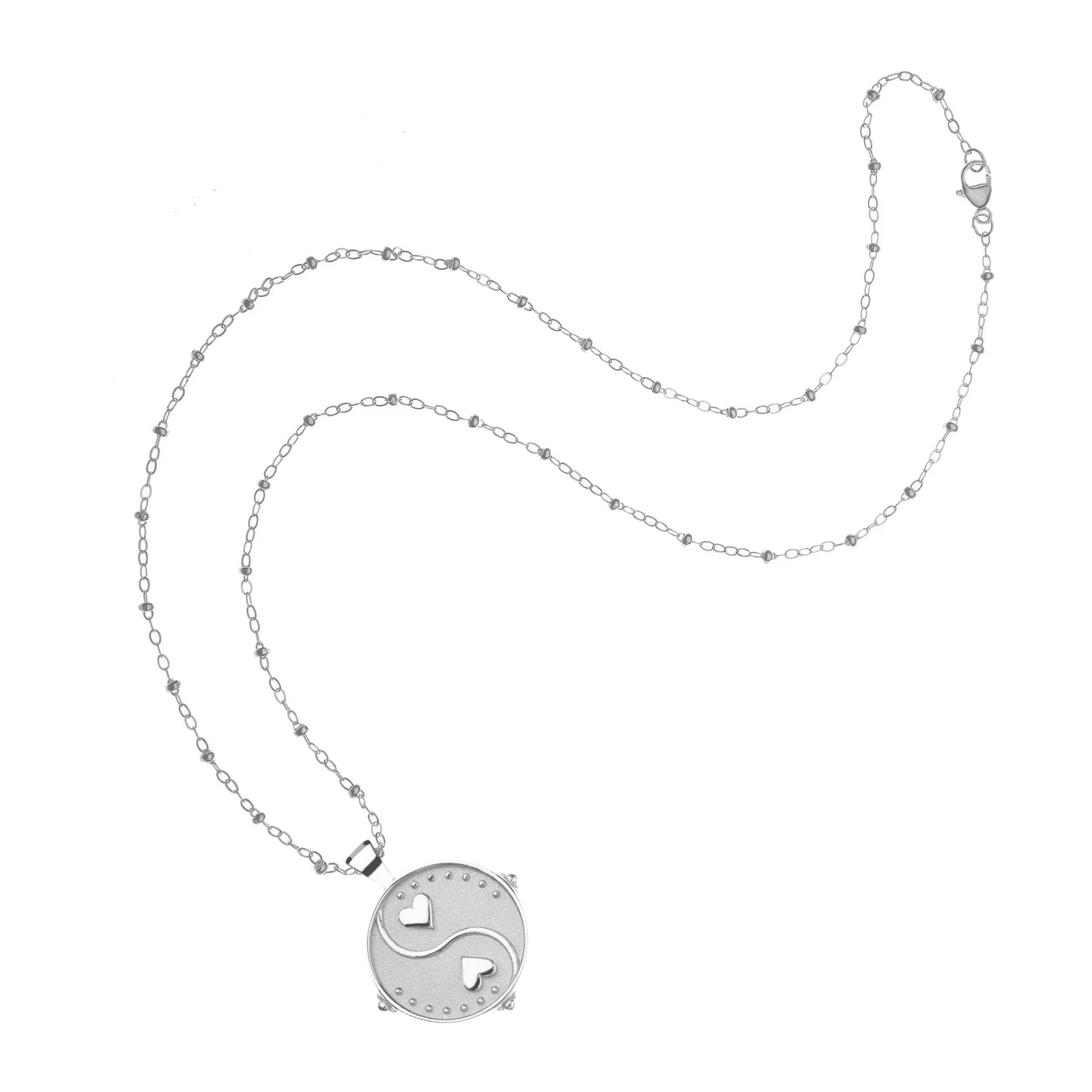 BALANCE JW Small Pendant Coin in Silver - Image 6
