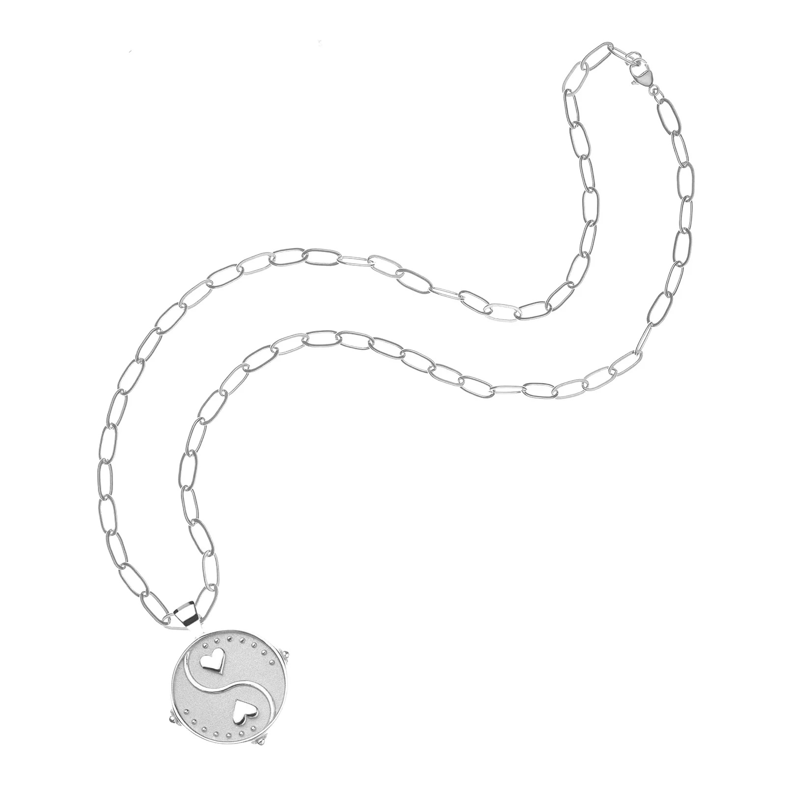 BALANCE JW Small Pendant Coin in Silver - Image 7