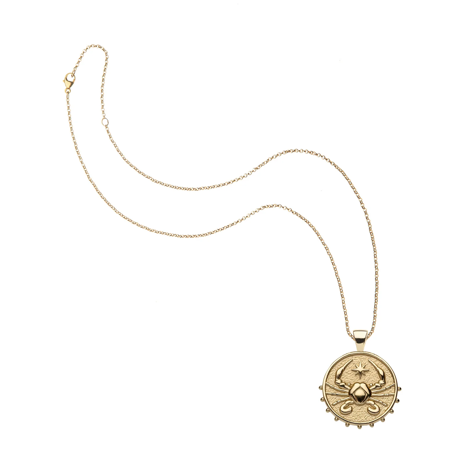 CANCER JW Small Zodiac Pendant Coin - Jun 21 - Jul 22 - Image 4