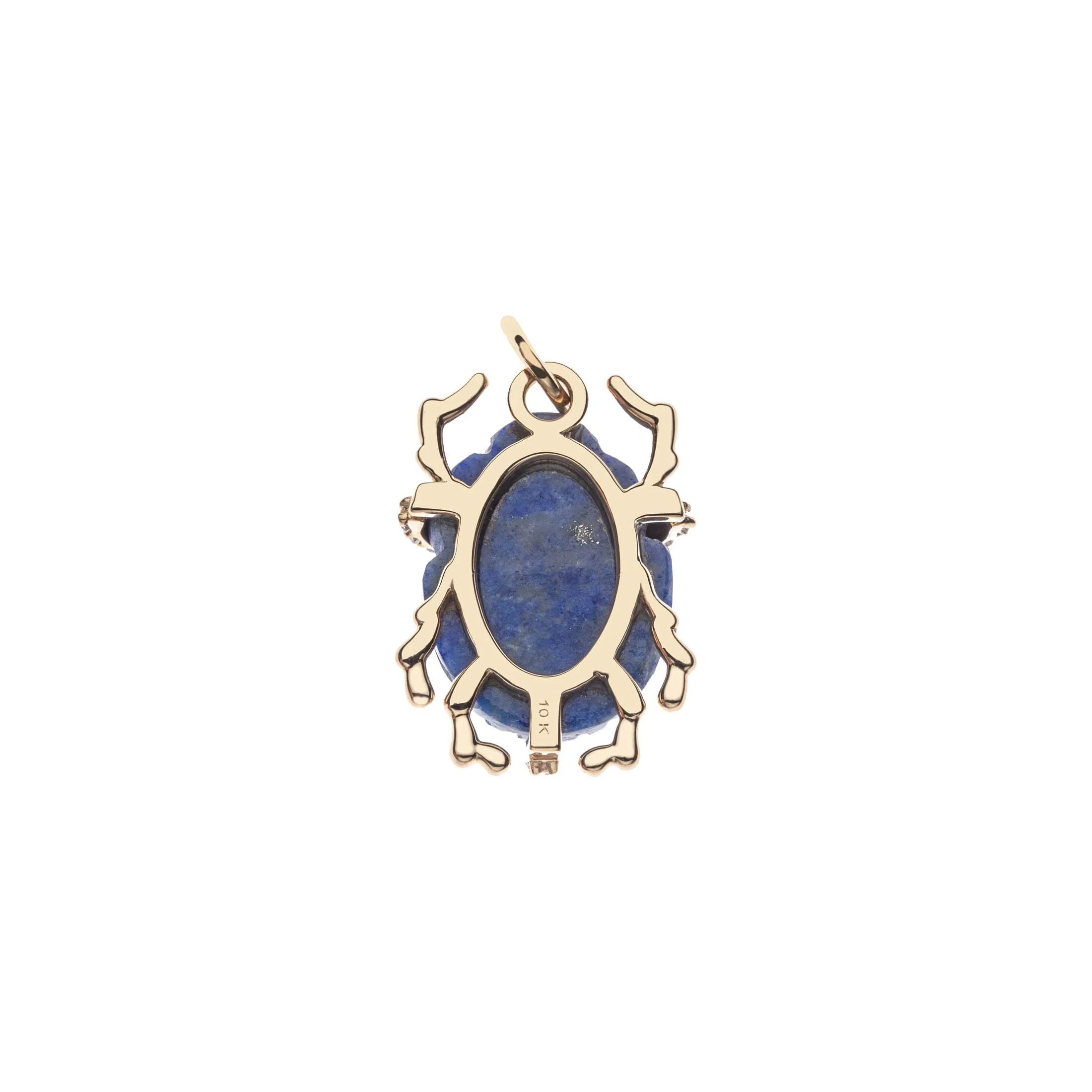 PROTECT Lapis Scarab Pendant in Solid Gold - Image 4