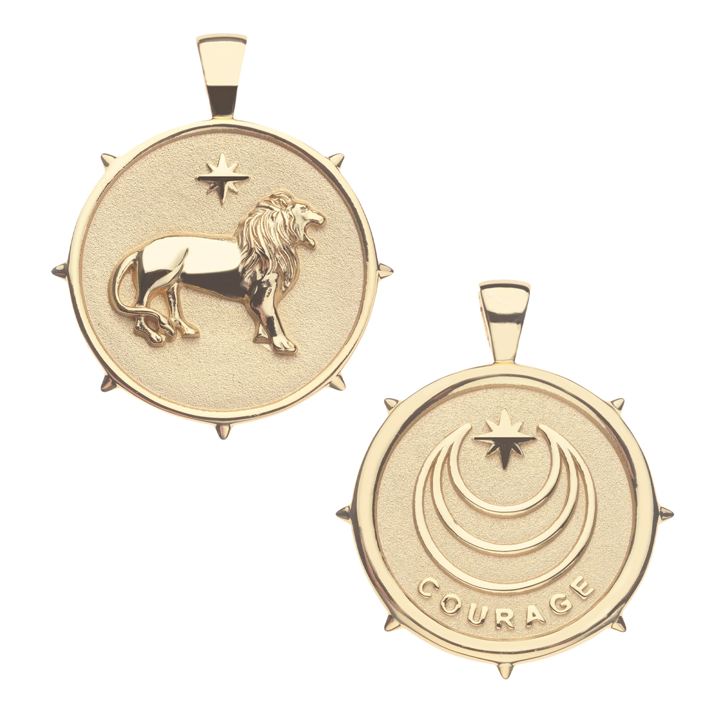 COURAGE JW Original Pendant Coin in Solid Gold - Image 2