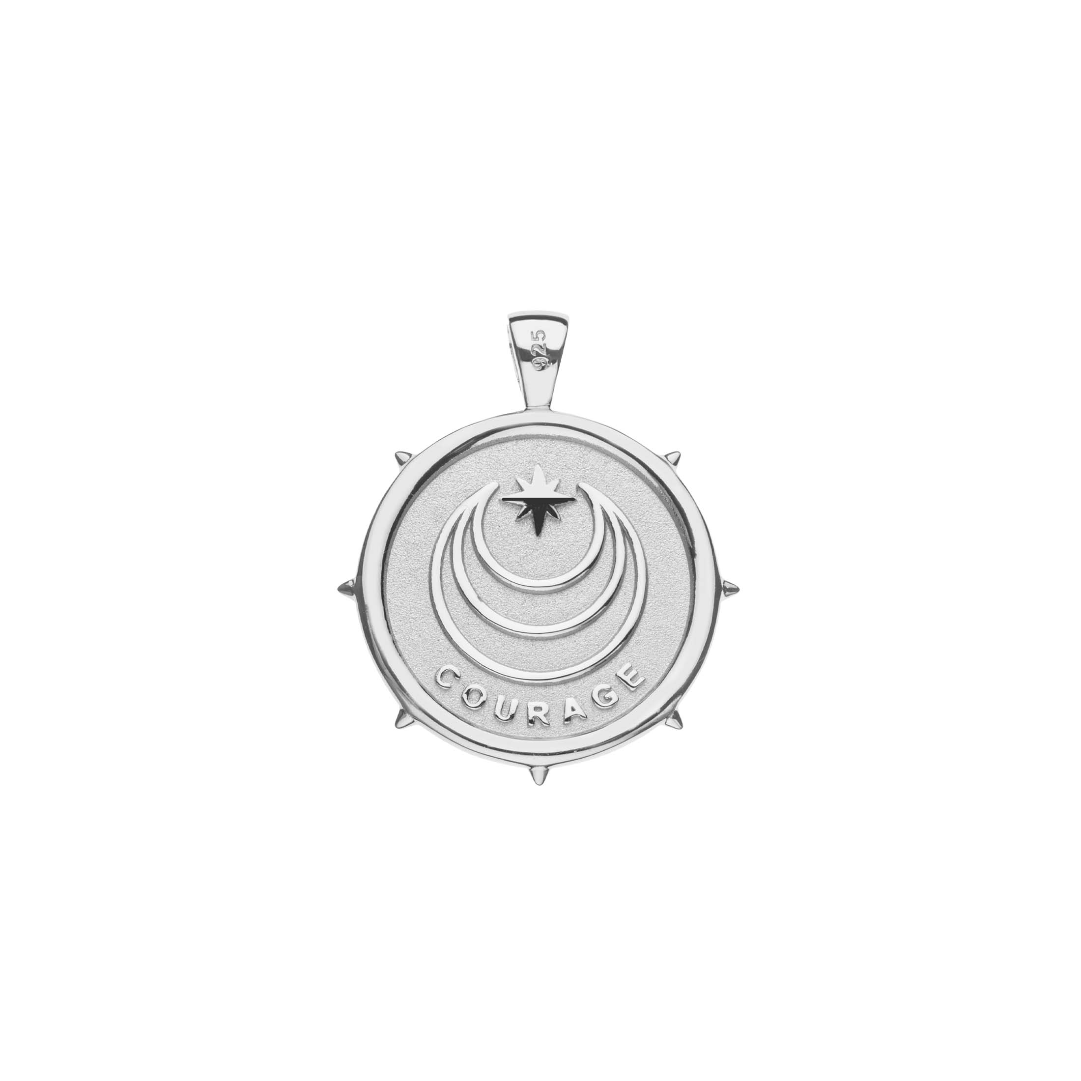 COURAGE JW Small Pendant Coin in Silver - Image 2