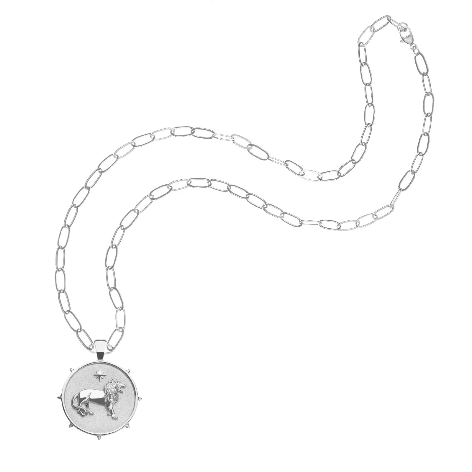 COURAGE JW Small Pendant Coin in Silver - Image 5