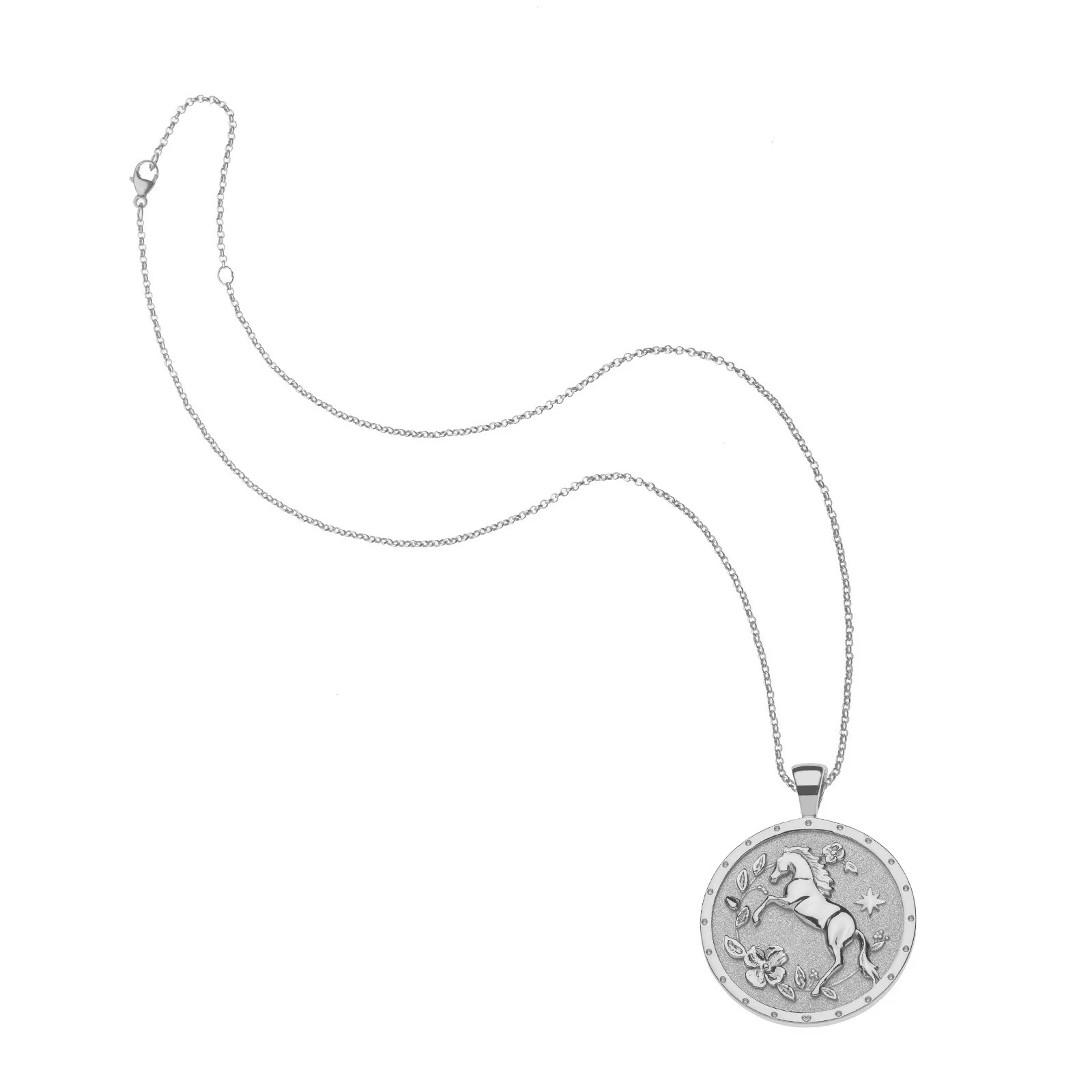 COURAGE Year of the Horse Pendant Coin in Silver - Image 4