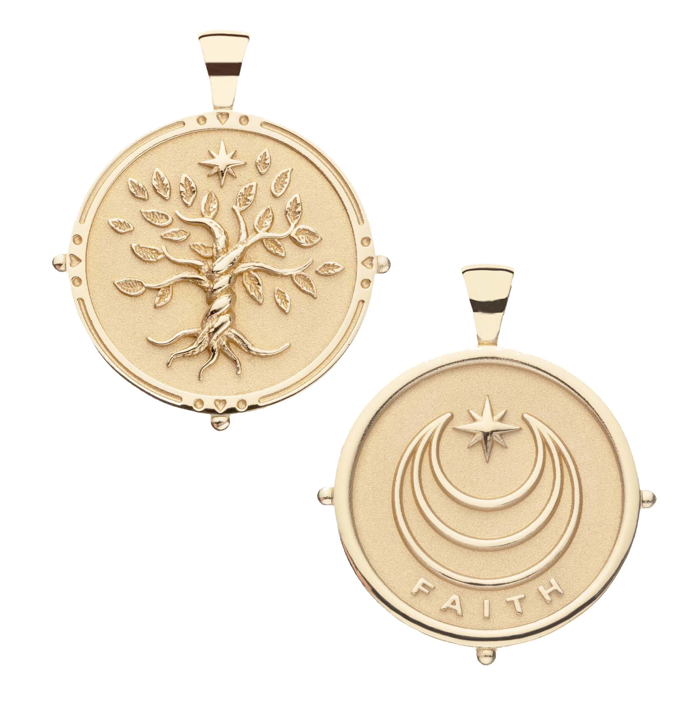 FAITH JW Original Pendant Coin in Solid Gold - Image 2