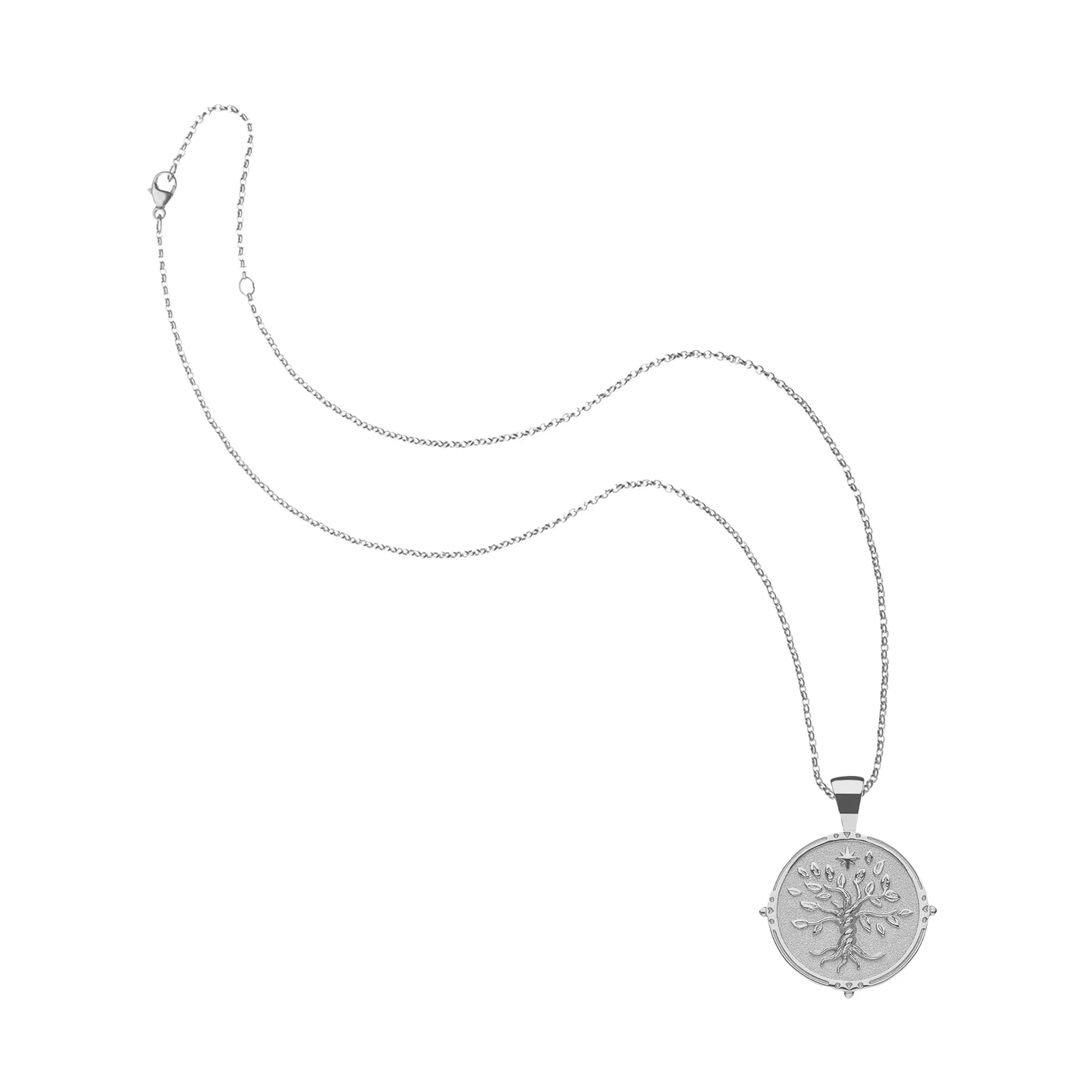 FAITH JW Small Pendant Coin in Silver - Image 5