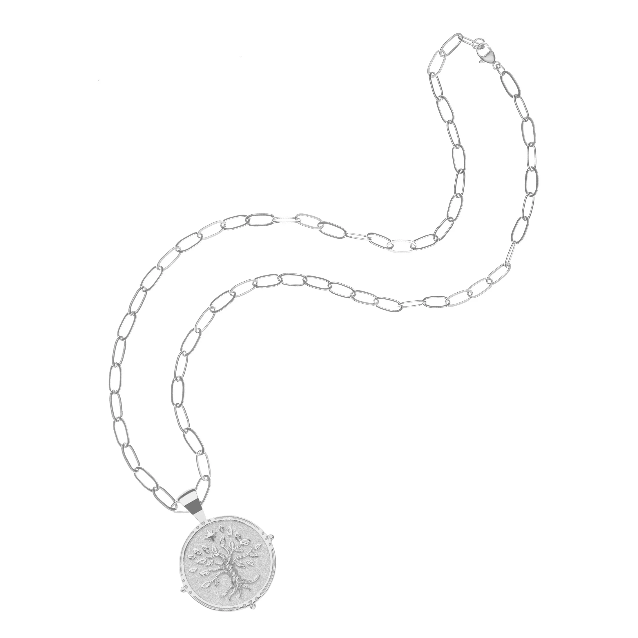 FAITH JW Small Pendant Coin in Silver - Image 6