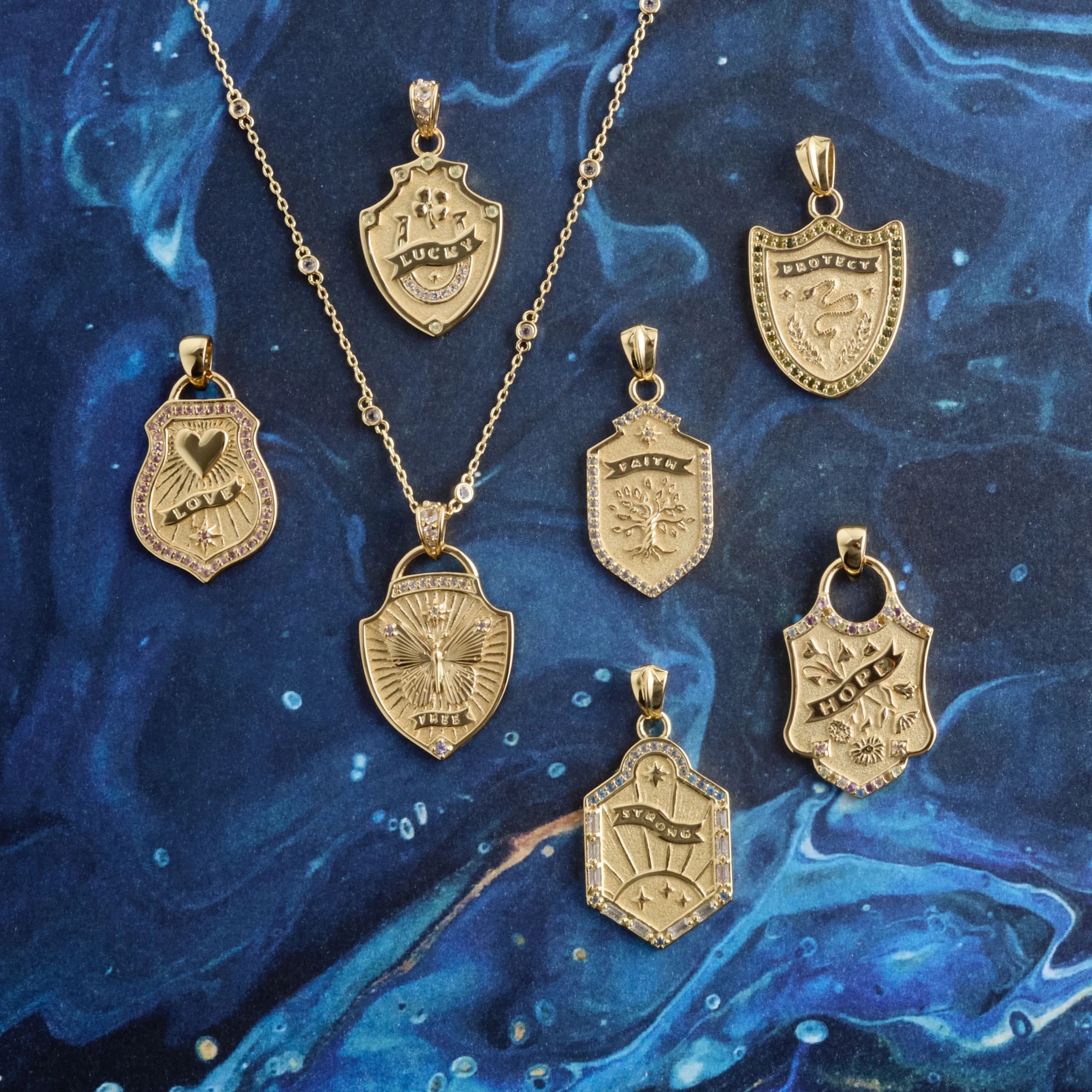 LUCKY Shield Pendant - Image 8