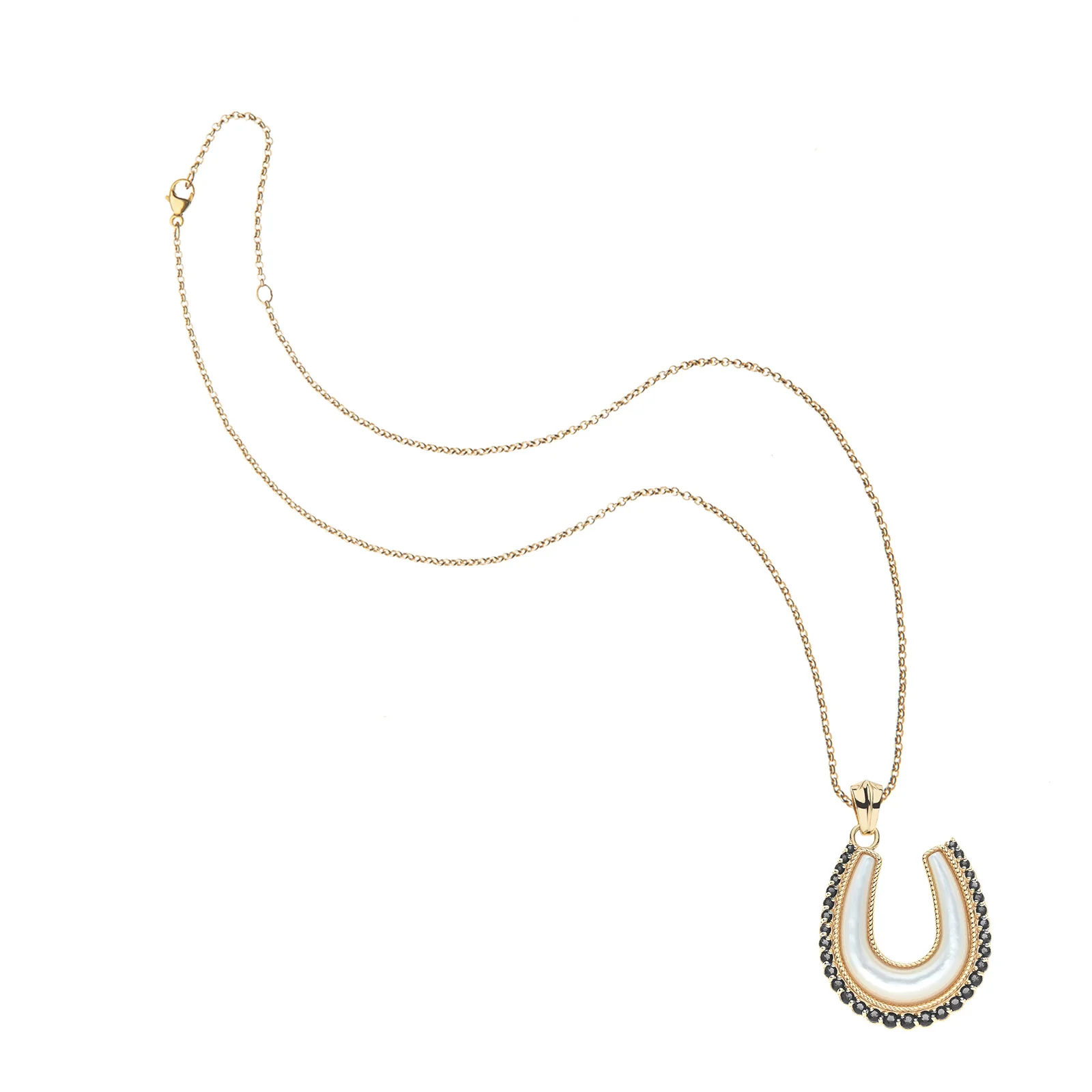 Feeling Lucky Mother of Pearl Horseshoe Pendant - Image 4