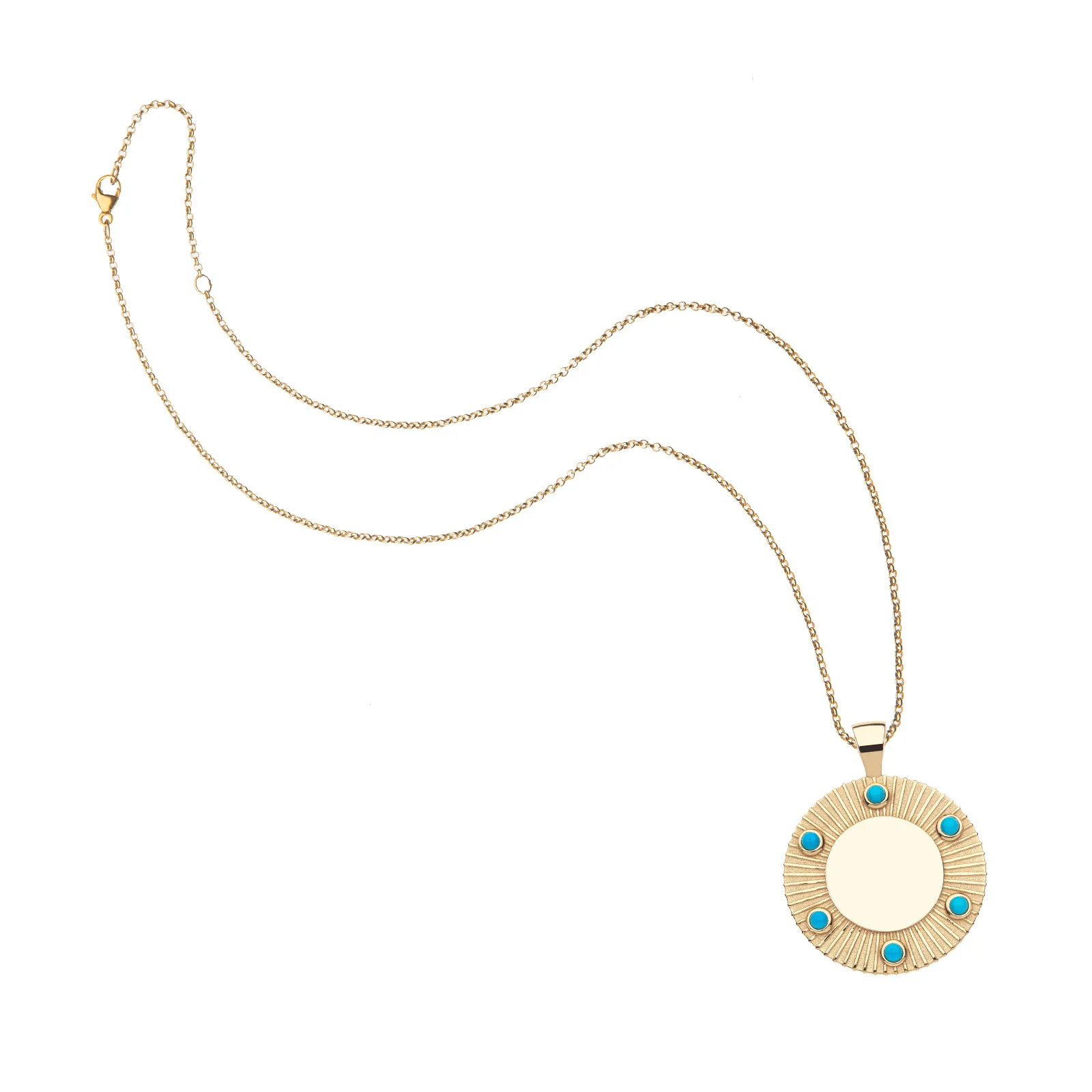 FOREVER Around The Sun Engravable Pendant in Turquoise - Image 5