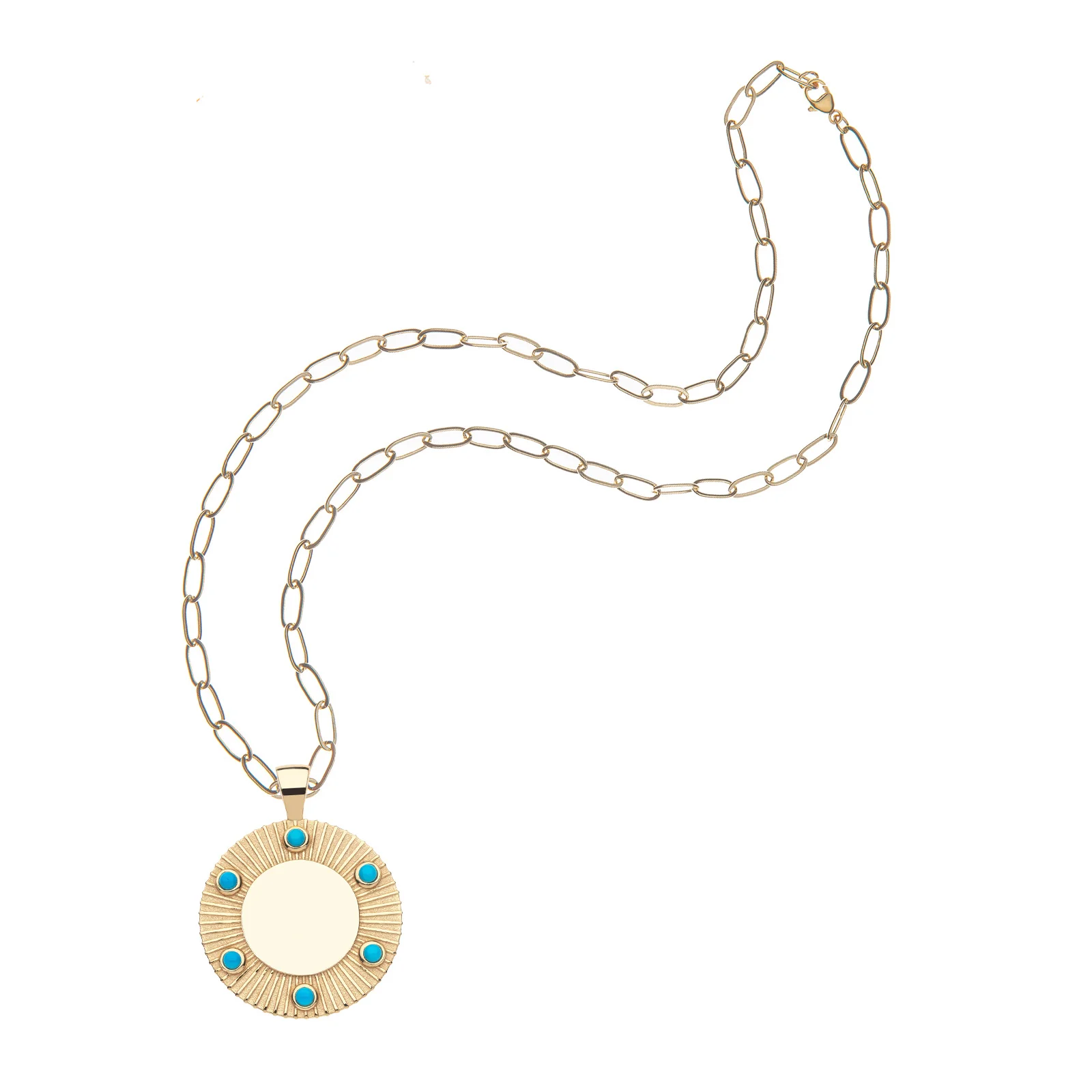 FOREVER Around The Sun Engravable Pendant in Turquoise - Image 6