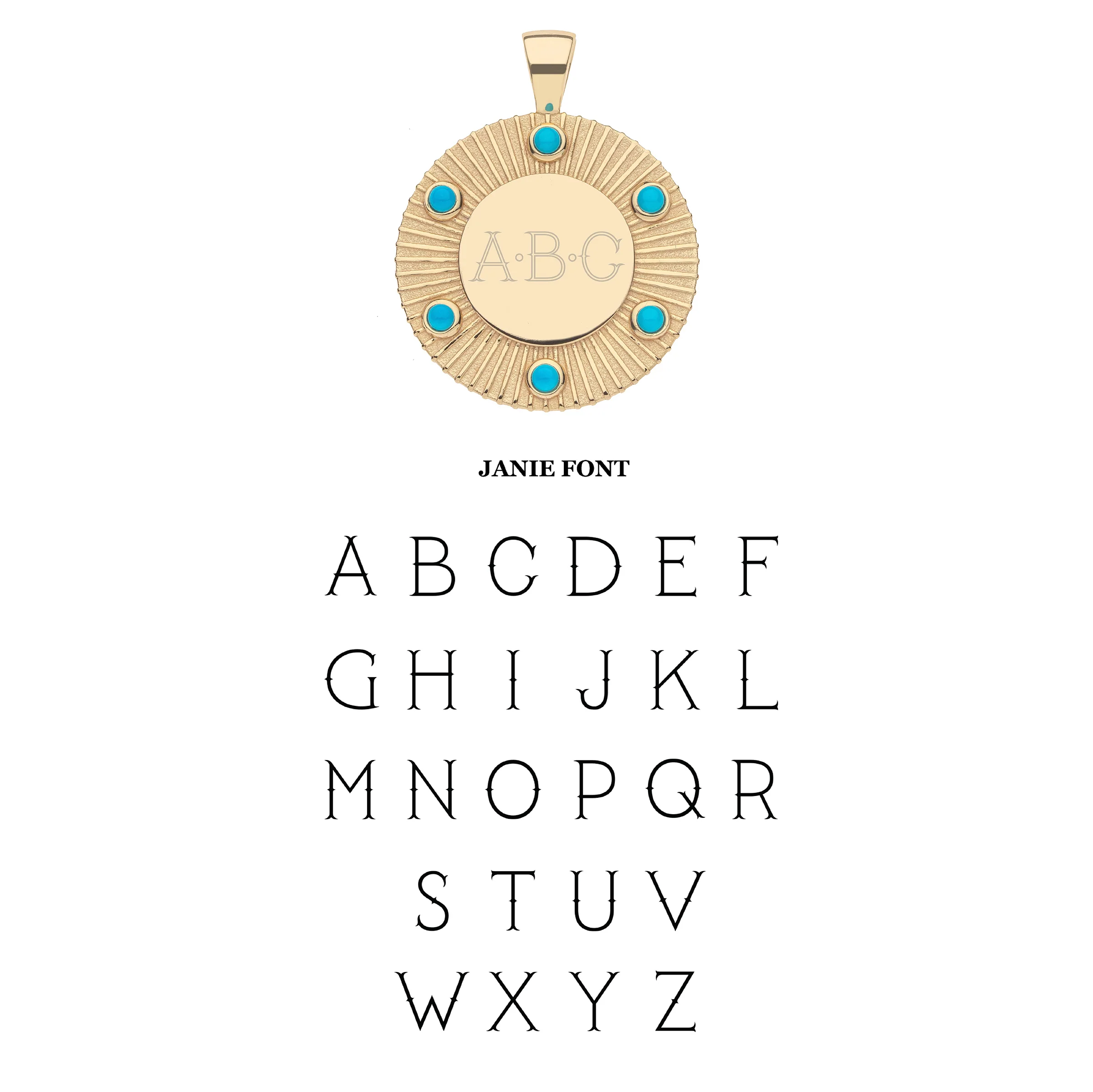 FOREVER Around The Sun Engravable Pendant in Turquoise - Image 8