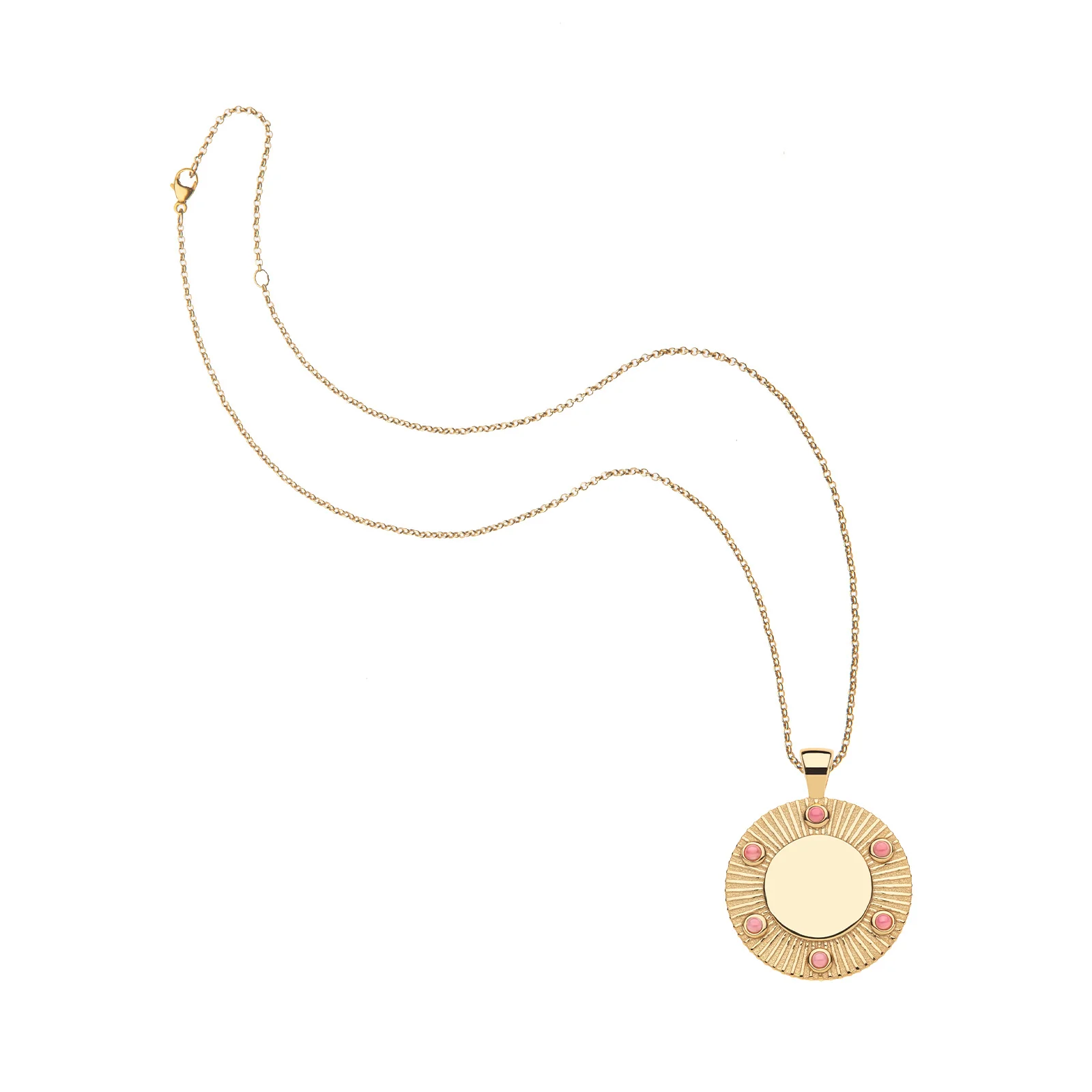 FOREVER Around The Sun Engravable Pendant in Pink Coral - Image 4