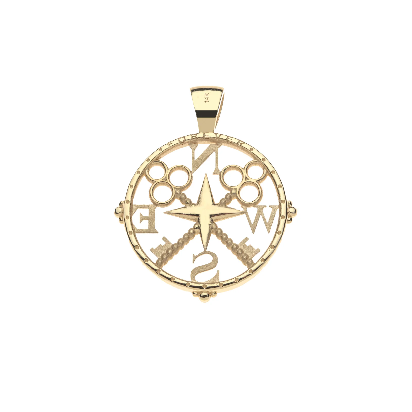 FOREVER JW Cutout Pendant Coin in Solid Gold - Image 2