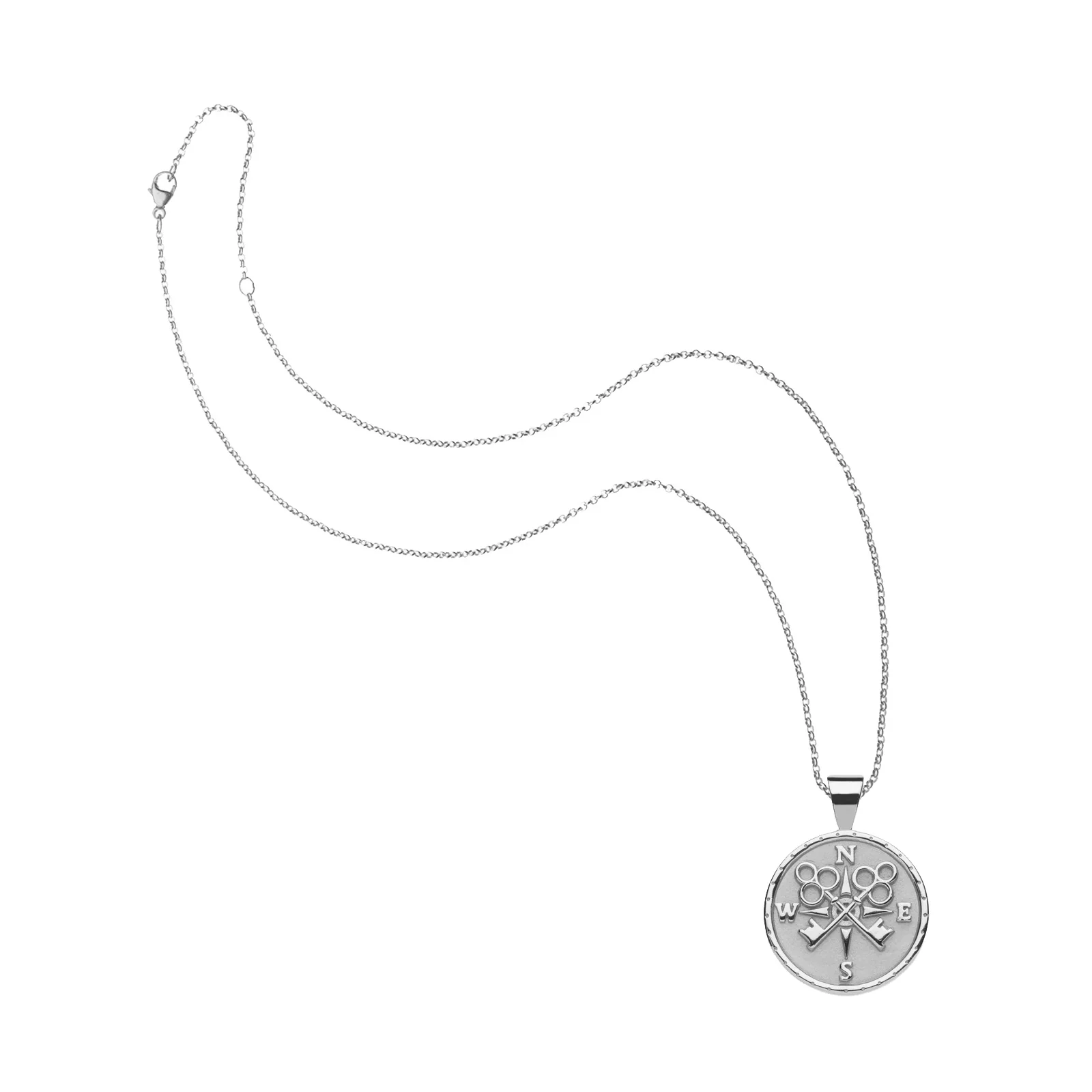 FOREVER JW Small Pendant Coin in Silver - Image 4