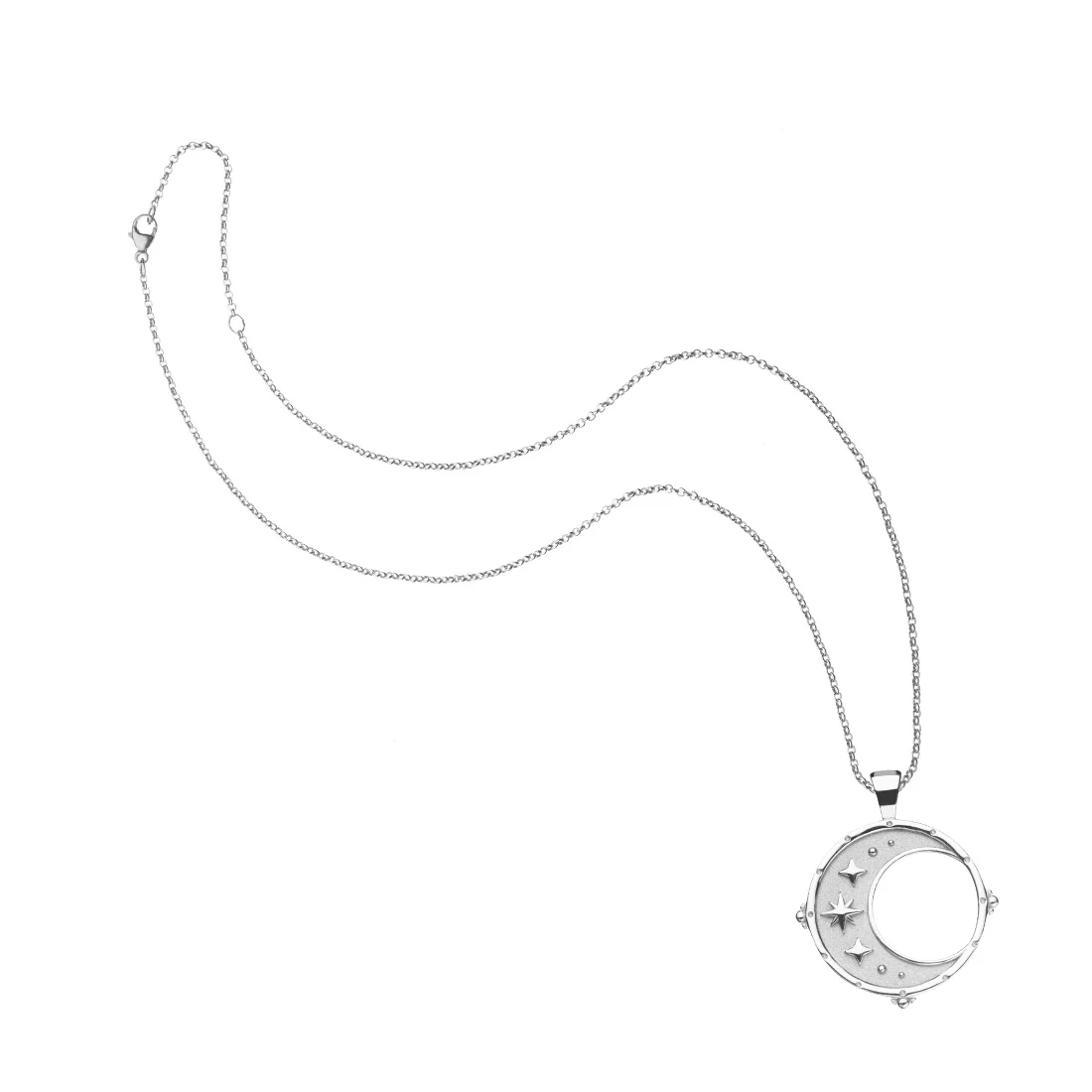 FOREVER Moon and Back Pendant Coin in Silver - Image 4