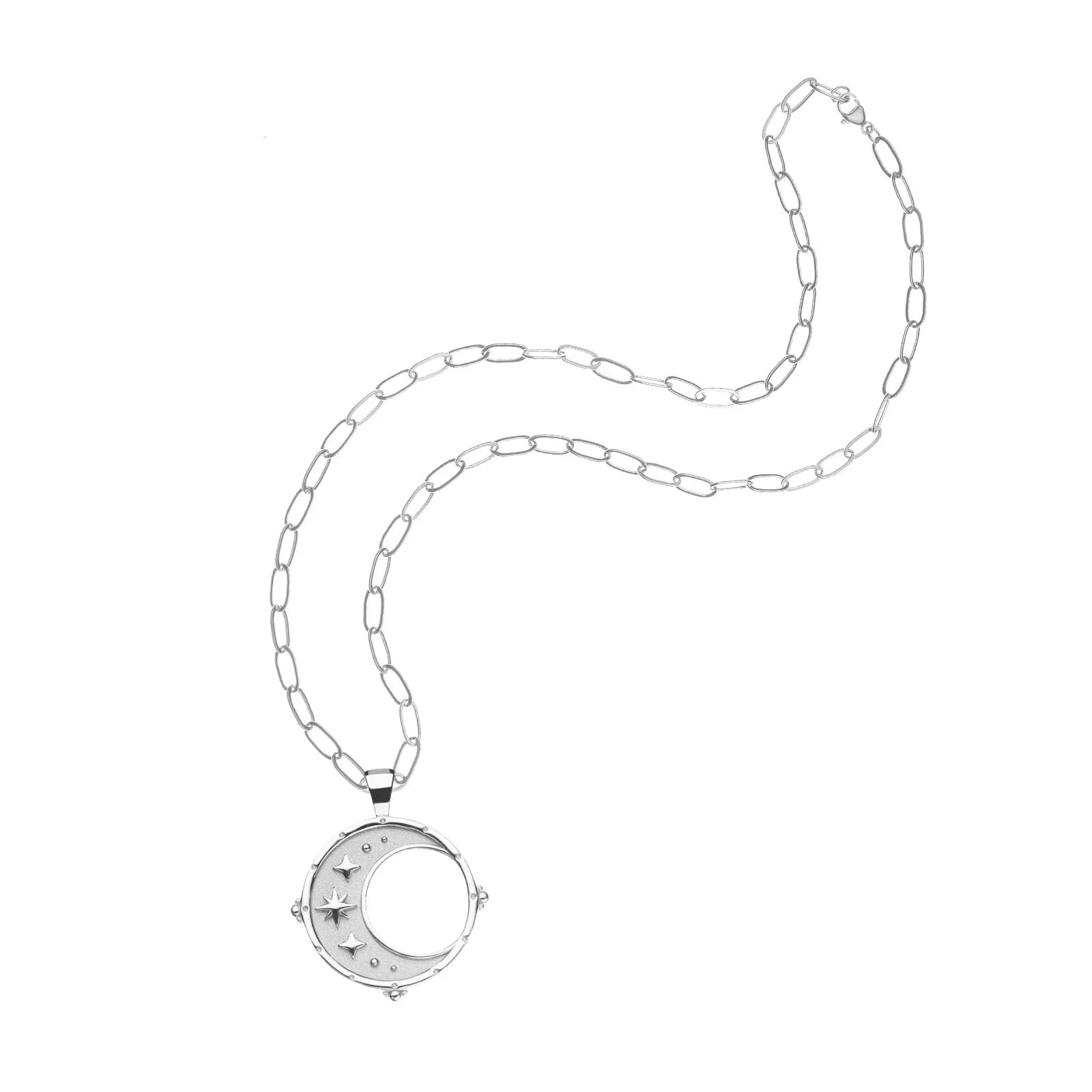 FOREVER Moon and Back Pendant Coin in Silver - Image 5
