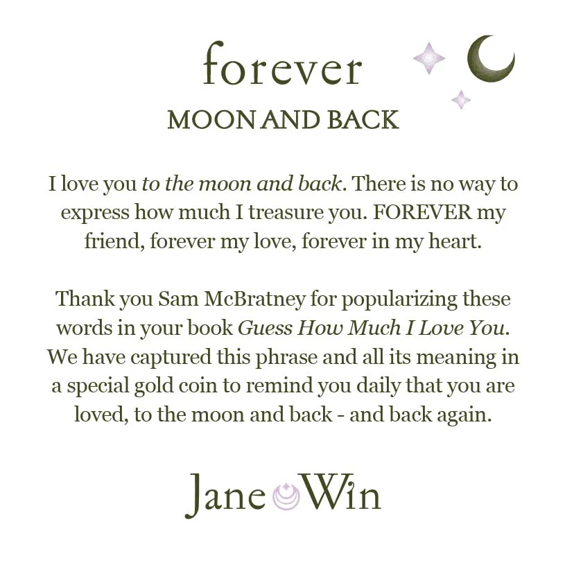 FOREVER Moon and Back Pendant Coin in Solid Gold - Image 4