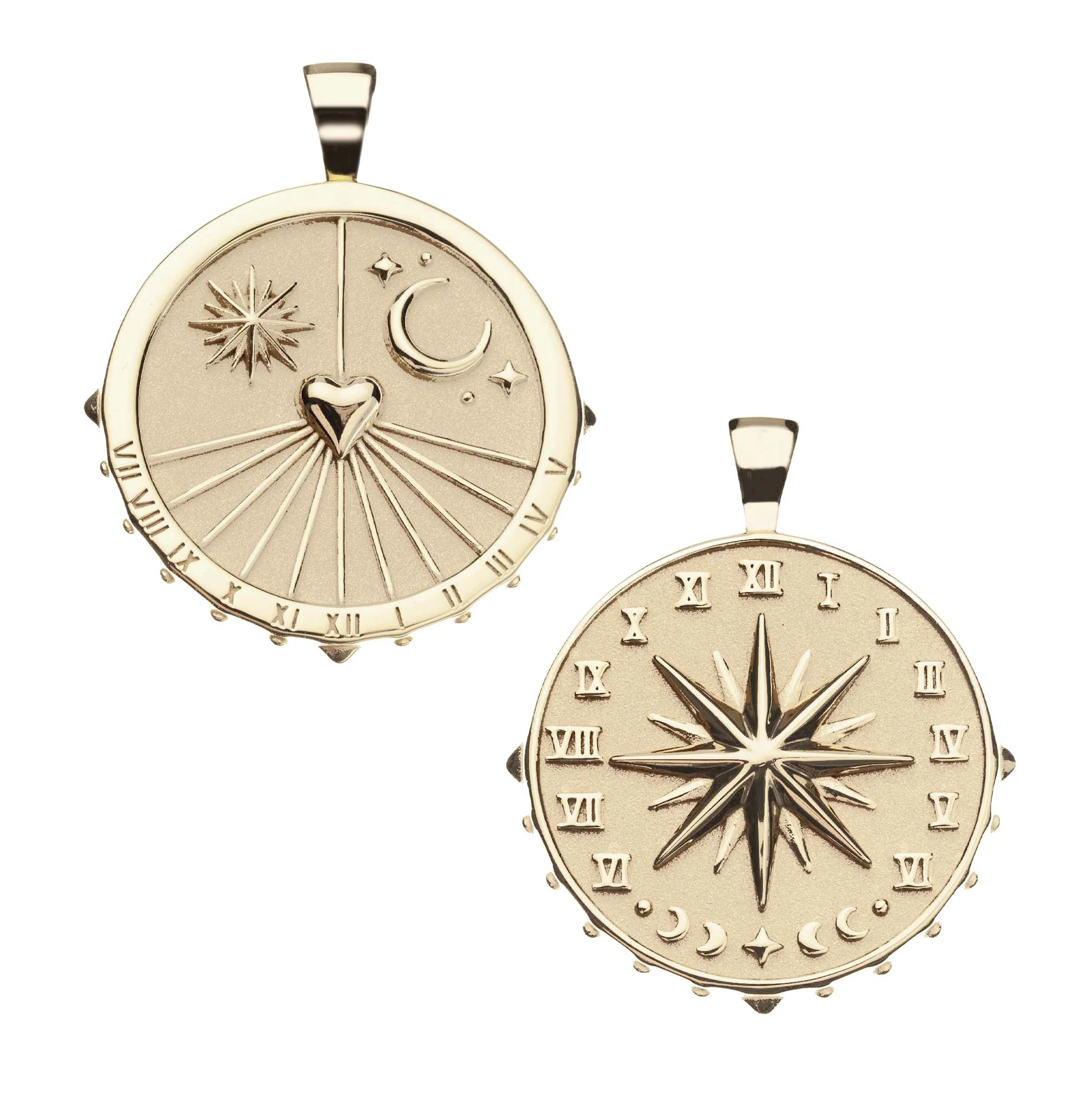 FOREVER Sundial Pendant Coin in Solid Gold - Image 2