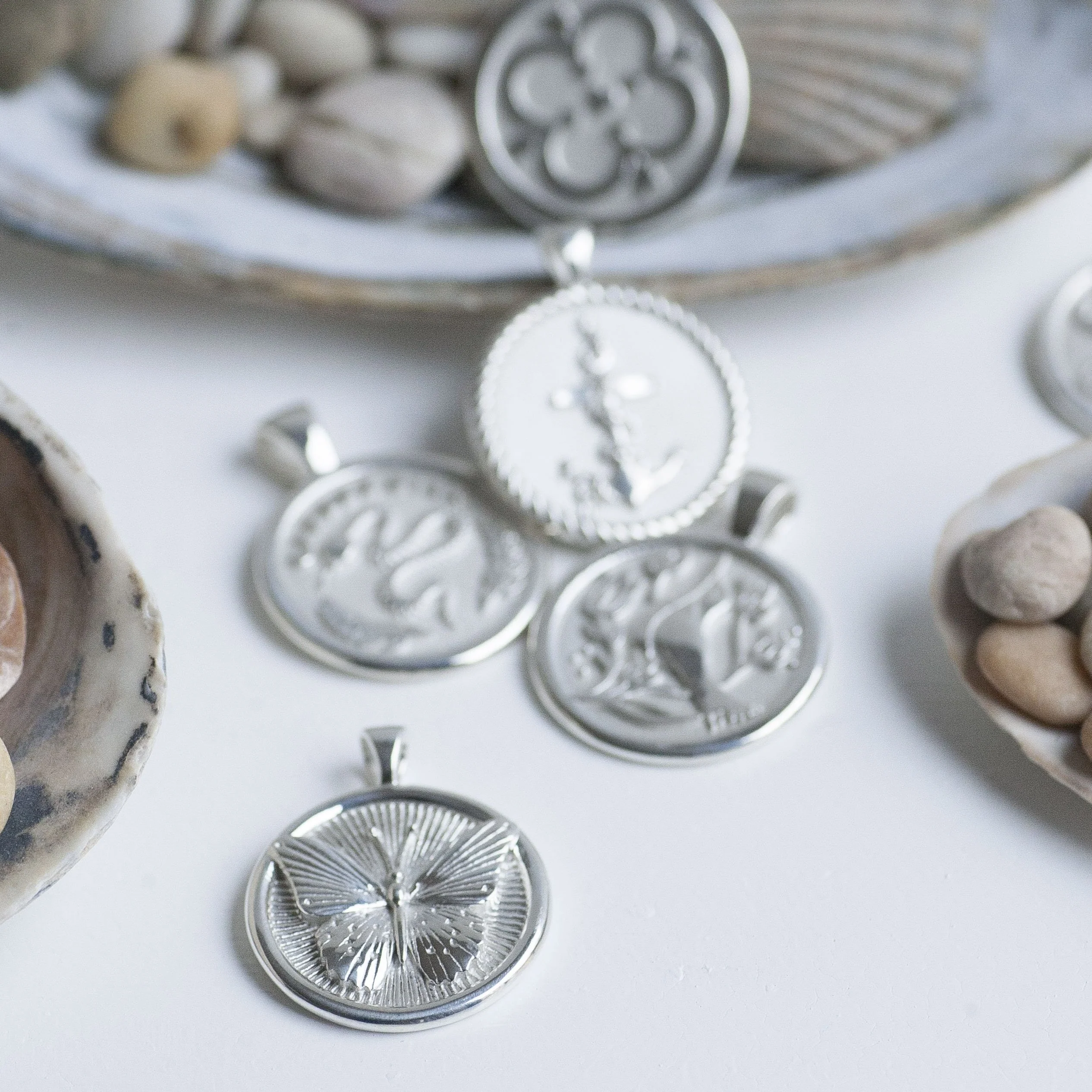 FREE JW Small Pendant Coin in Silver - Image 4