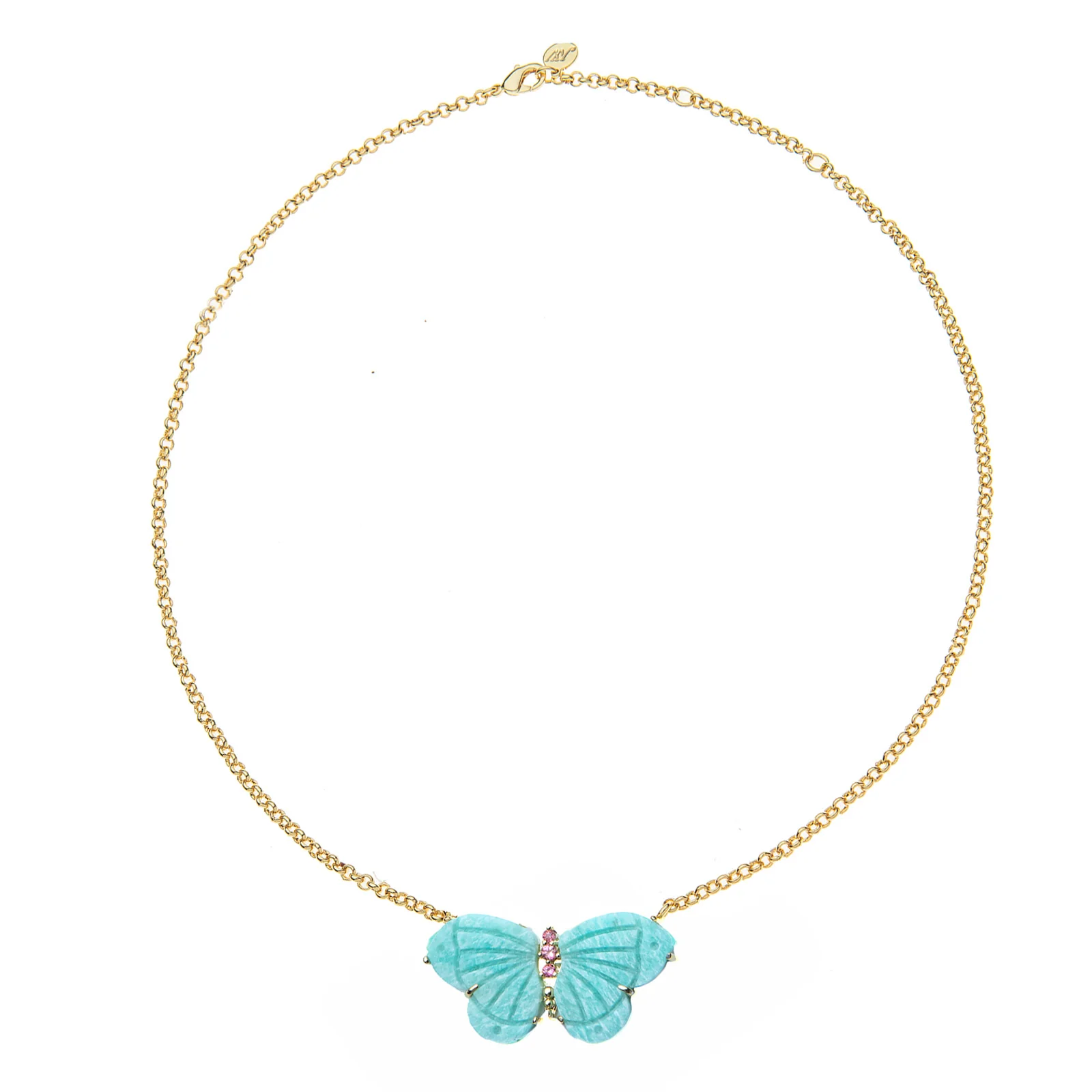 FREEDOM Stone Butterfly Necklace in Amazonite - Image 2