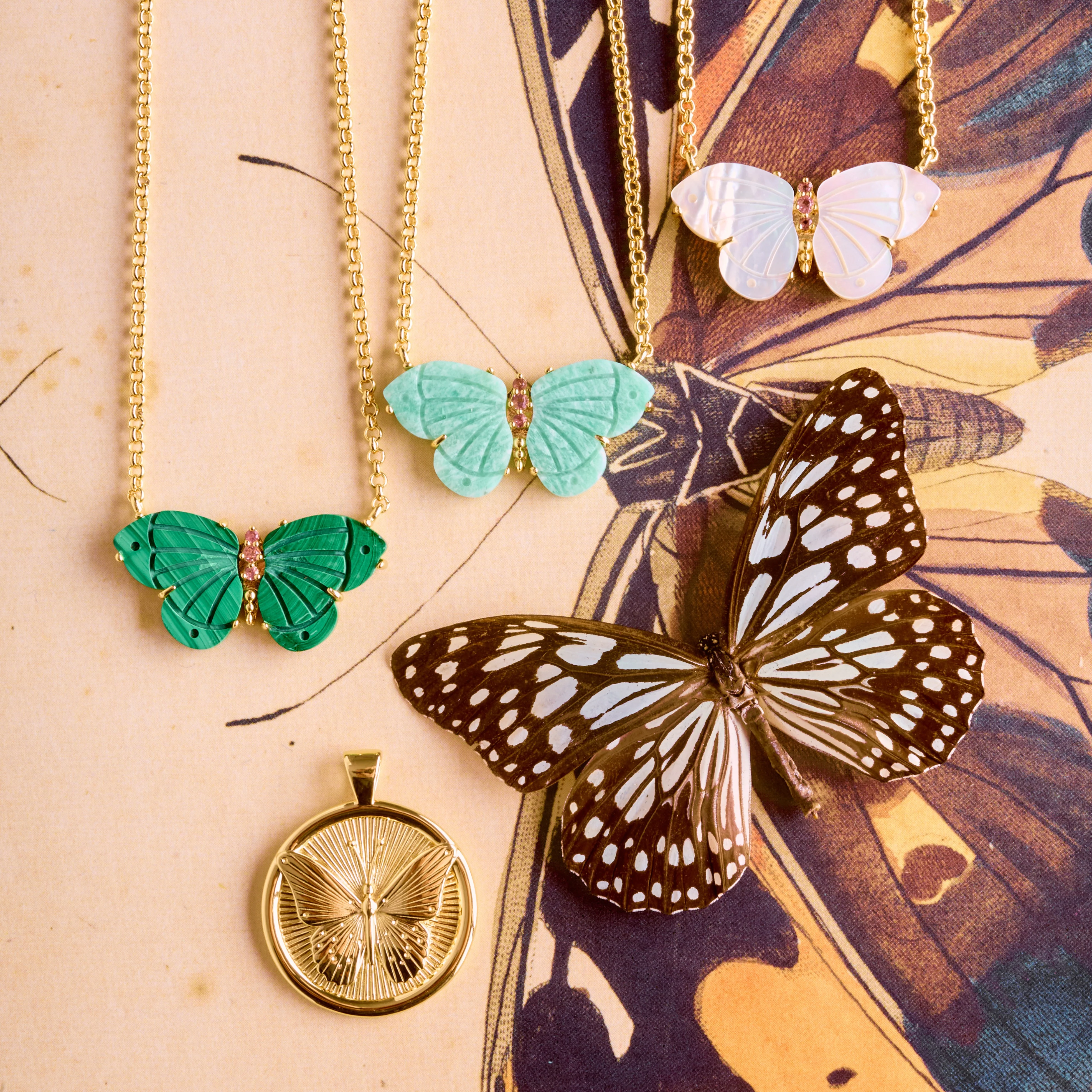FREEDOM Stone Butterfly Necklace in Amazonite - Image 5