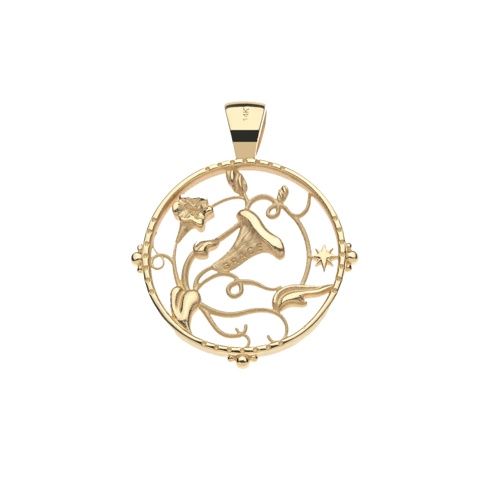 GRACE JW Cutout Pendant in Solid Gold - Image 2