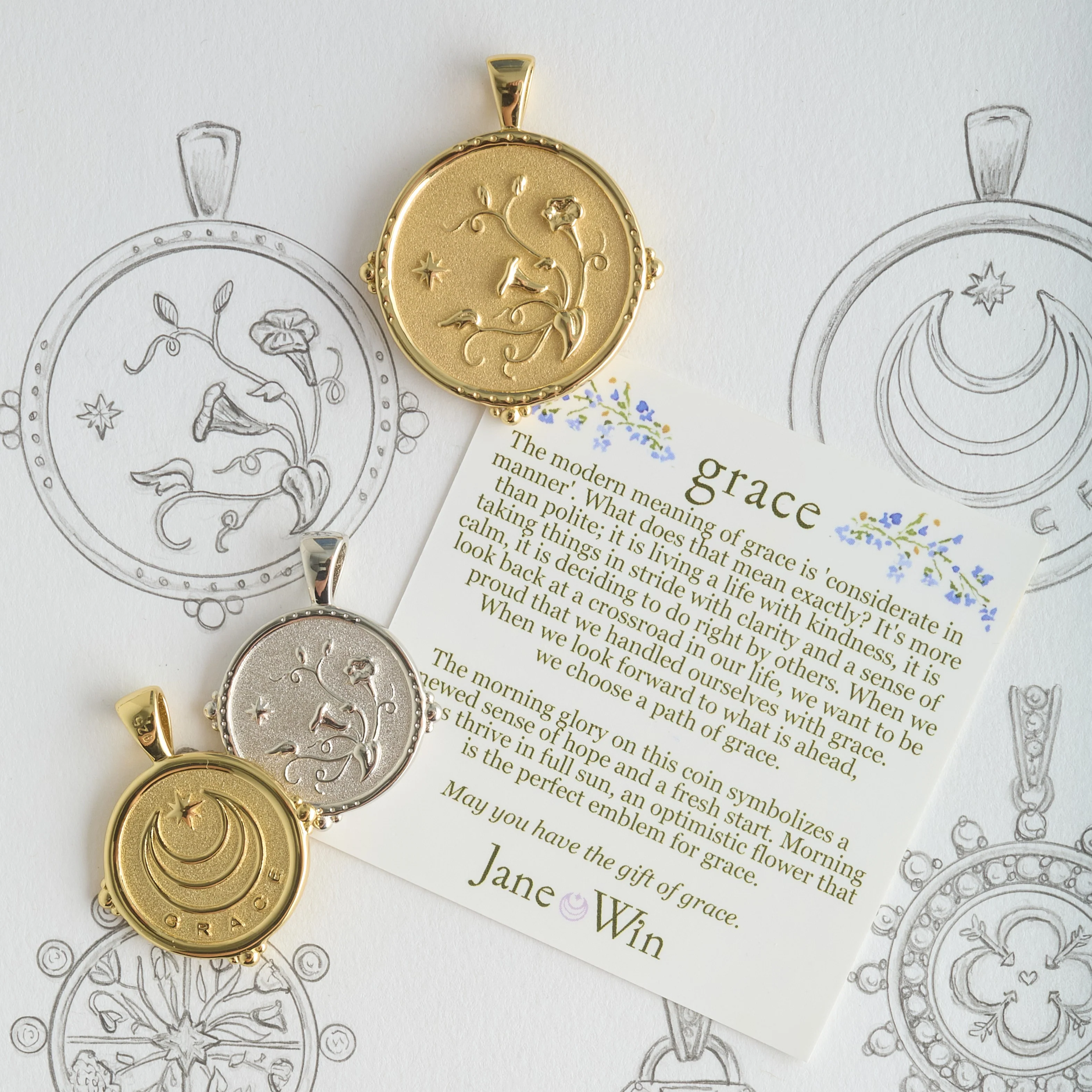 GRACE JW Small Pendant Coin - Image 8