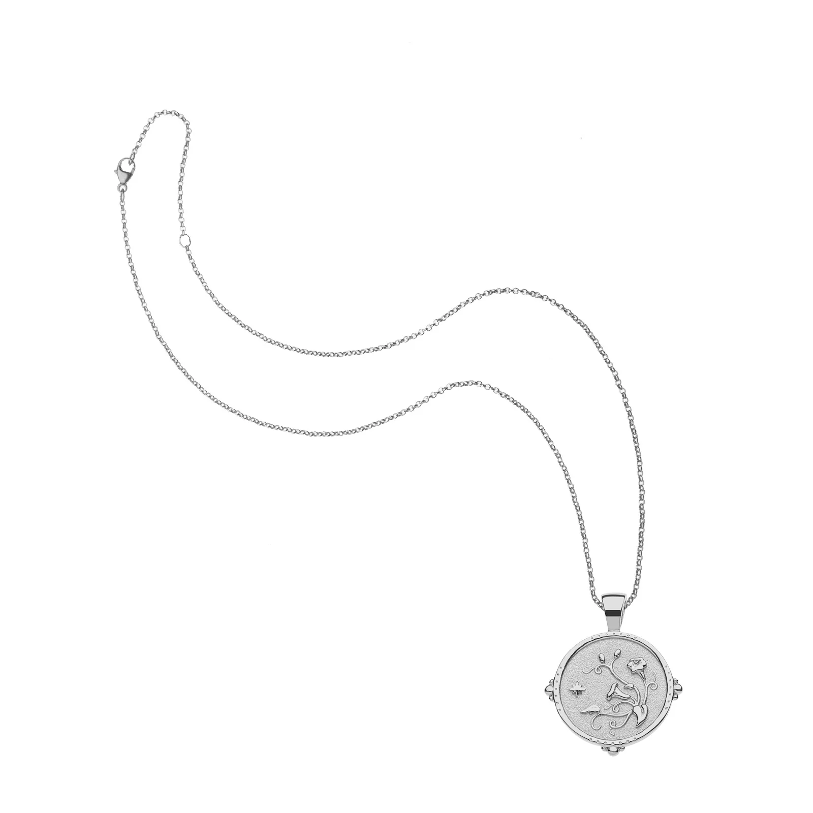GRACE JW Small Pendant Coin in Silver - Image 5