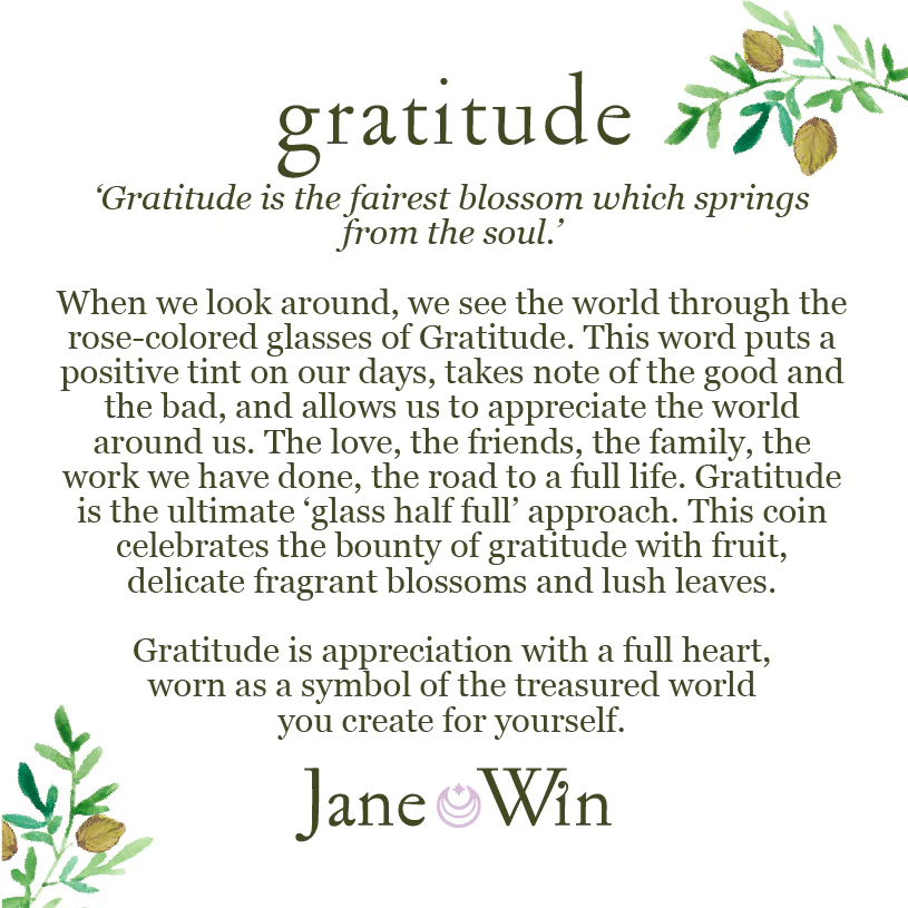 GRATITUDE JW Original Pendant Coin in Solid Gold - Image 4