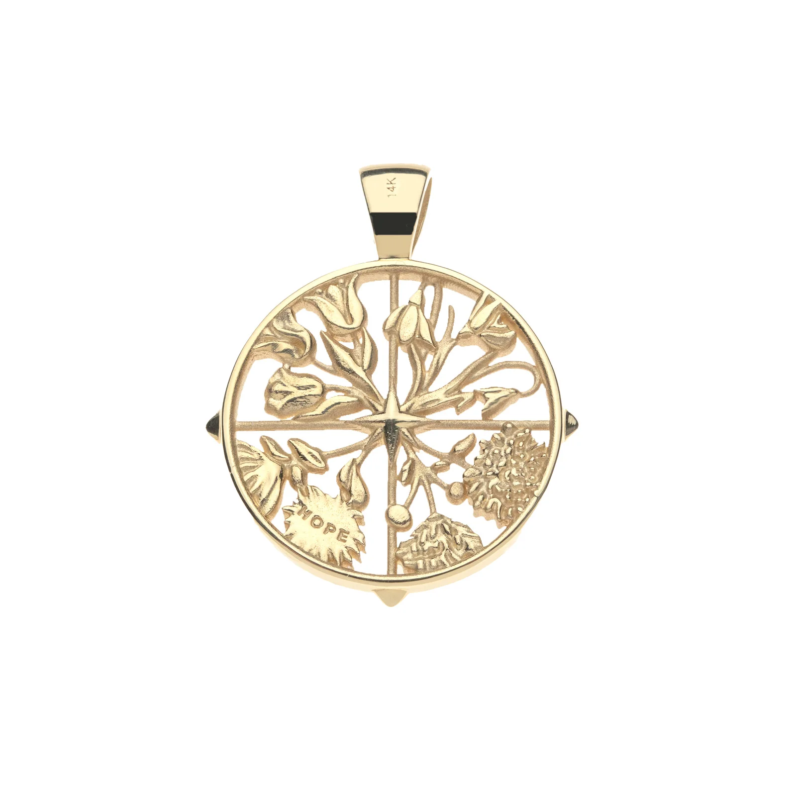 HOPE JW Cutout Pendant in Solid Gold - Image 2