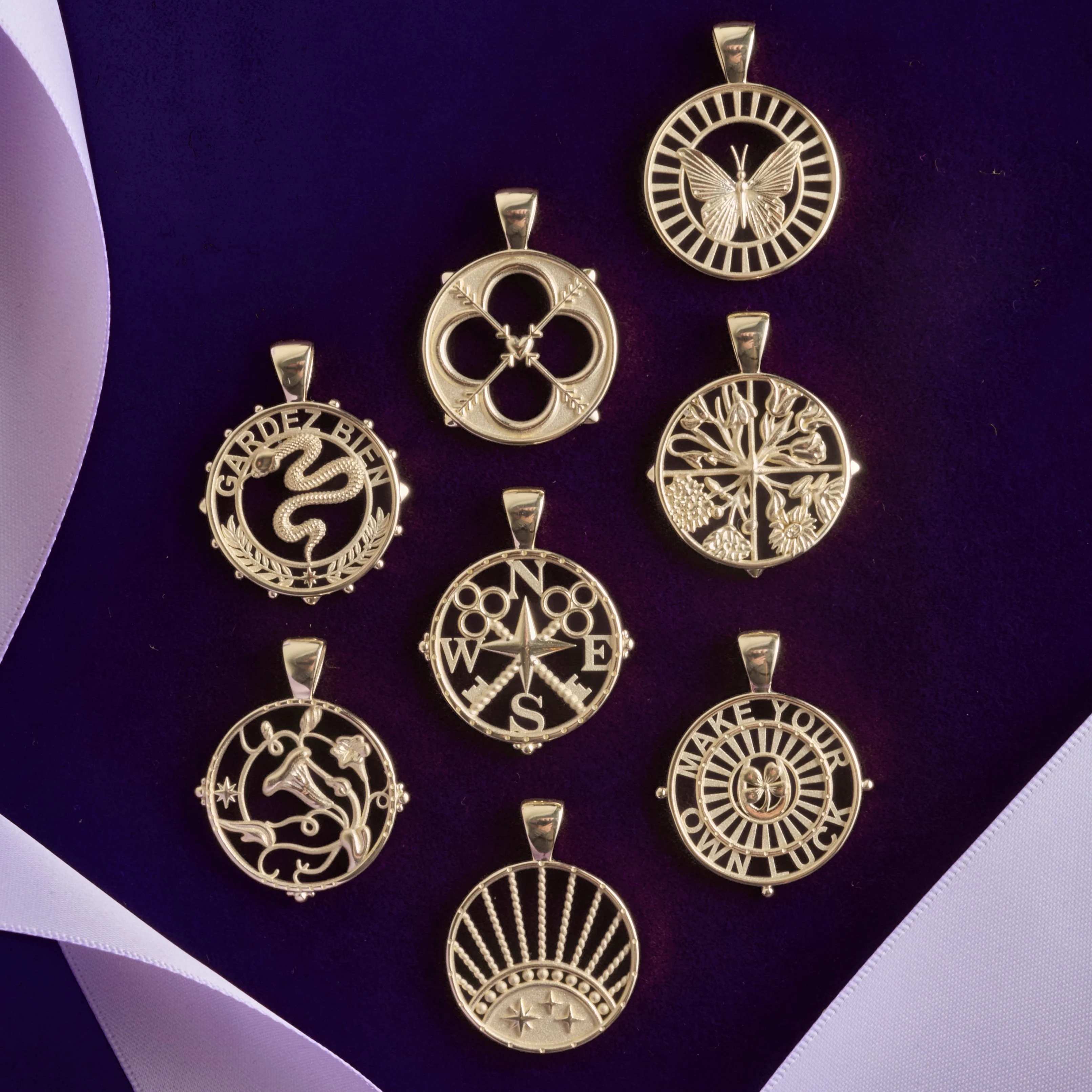 STRONG Rising Sun JW Cutout Pendant in Solid Gold - Image 6