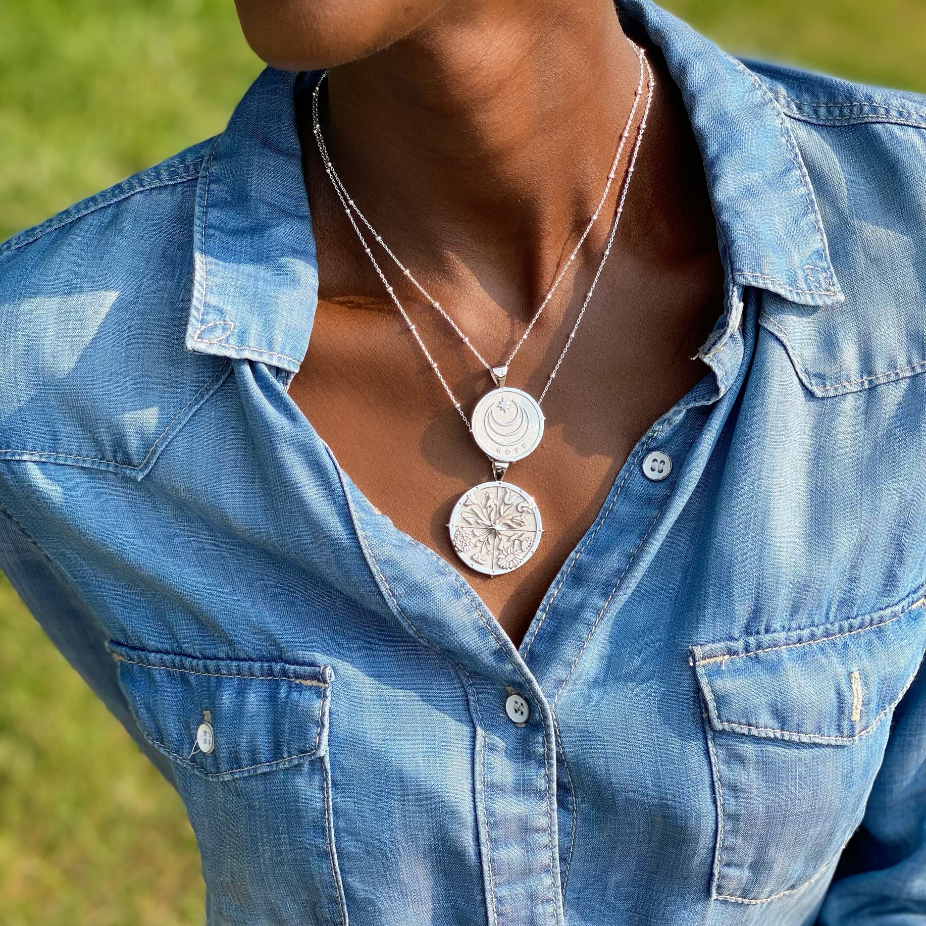 HOPE JW Original Pendant Coin in Silver - Image 4