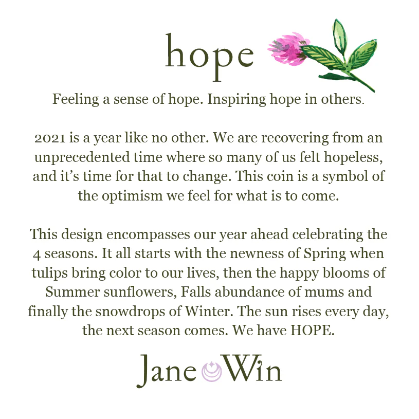 HOPE JW Small Pendant Coin in Solid Gold - Image 3