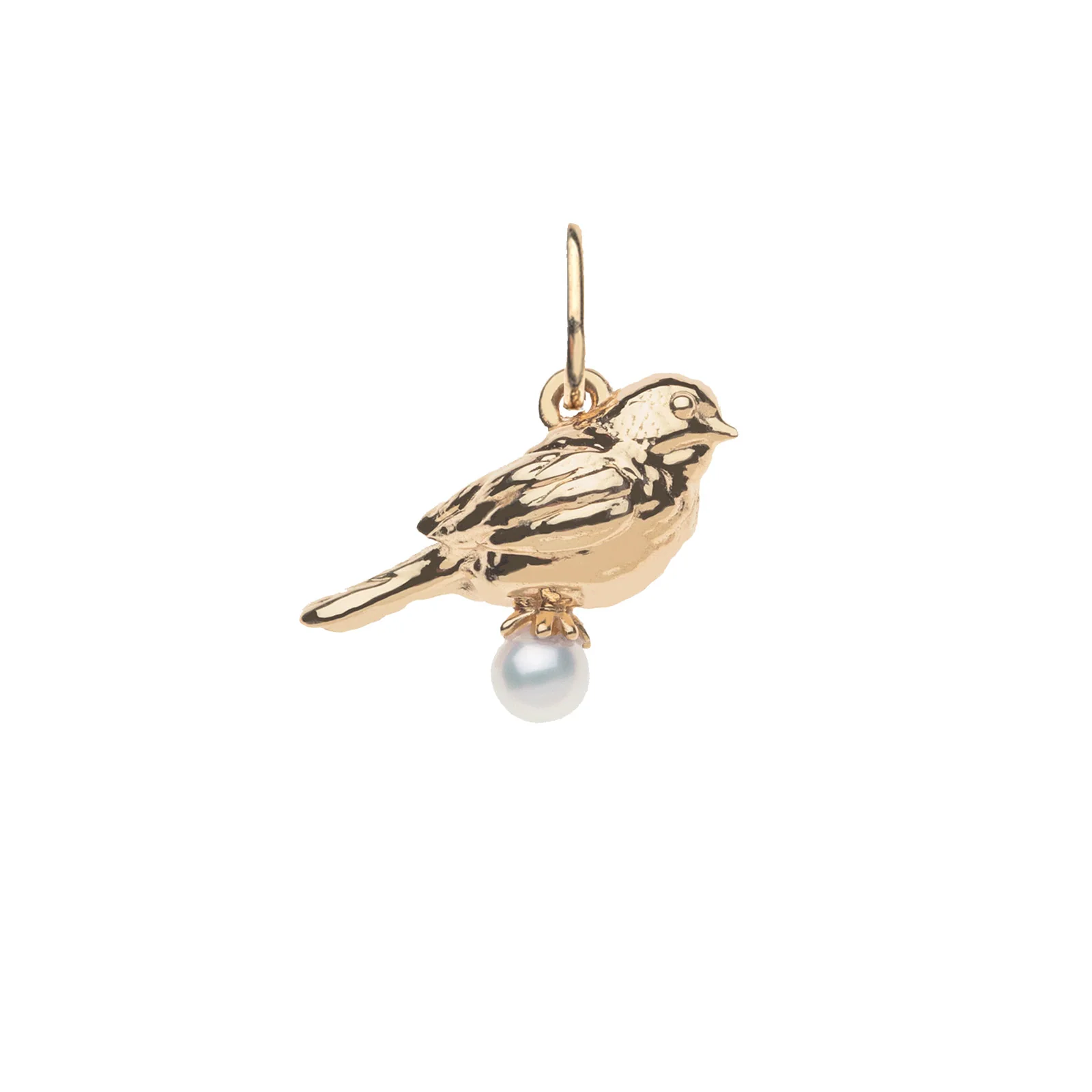 JOY Chickadee Charm in Solid Gold