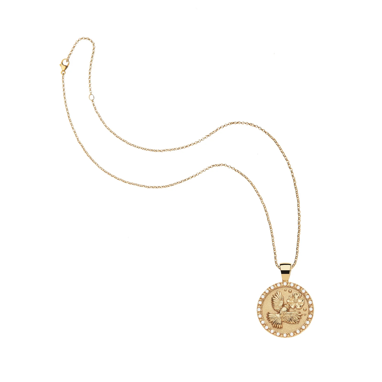 JOY Chickadee Small Embellished Pendant Coin - Image 4