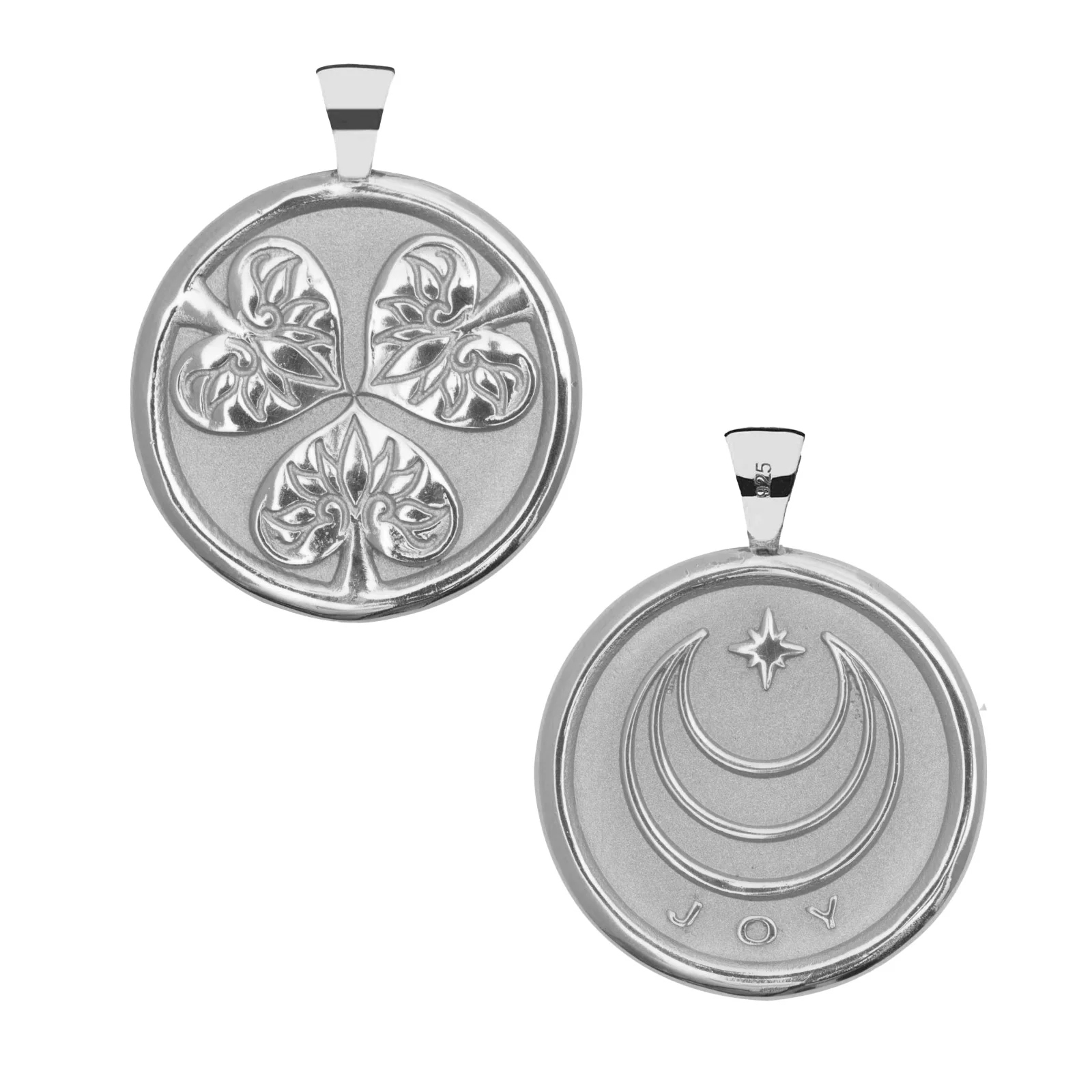 JOY JW Original Pendant Coin in Silver - Image 3