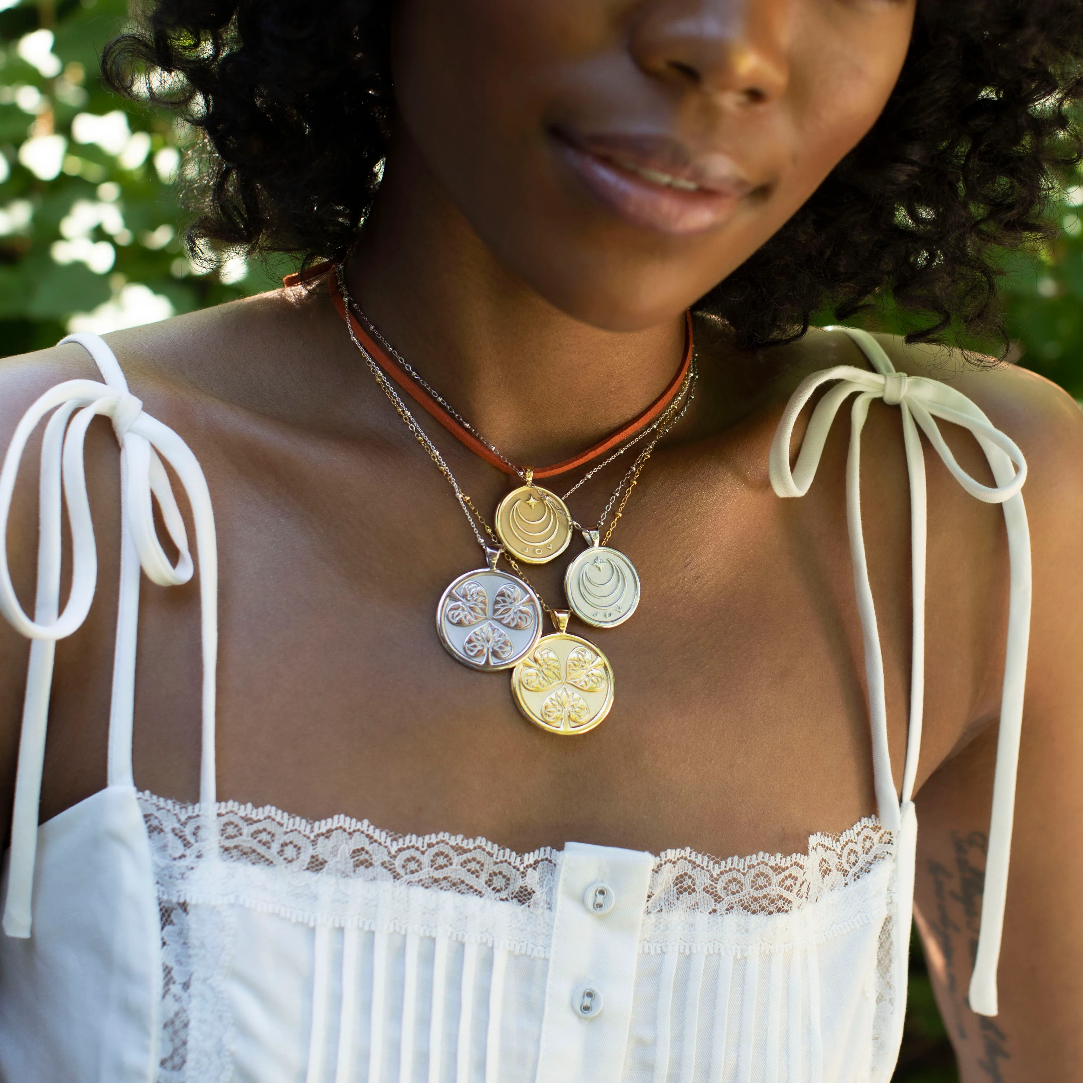 JOY JW Original Pendant Coin in Silver - Image 4