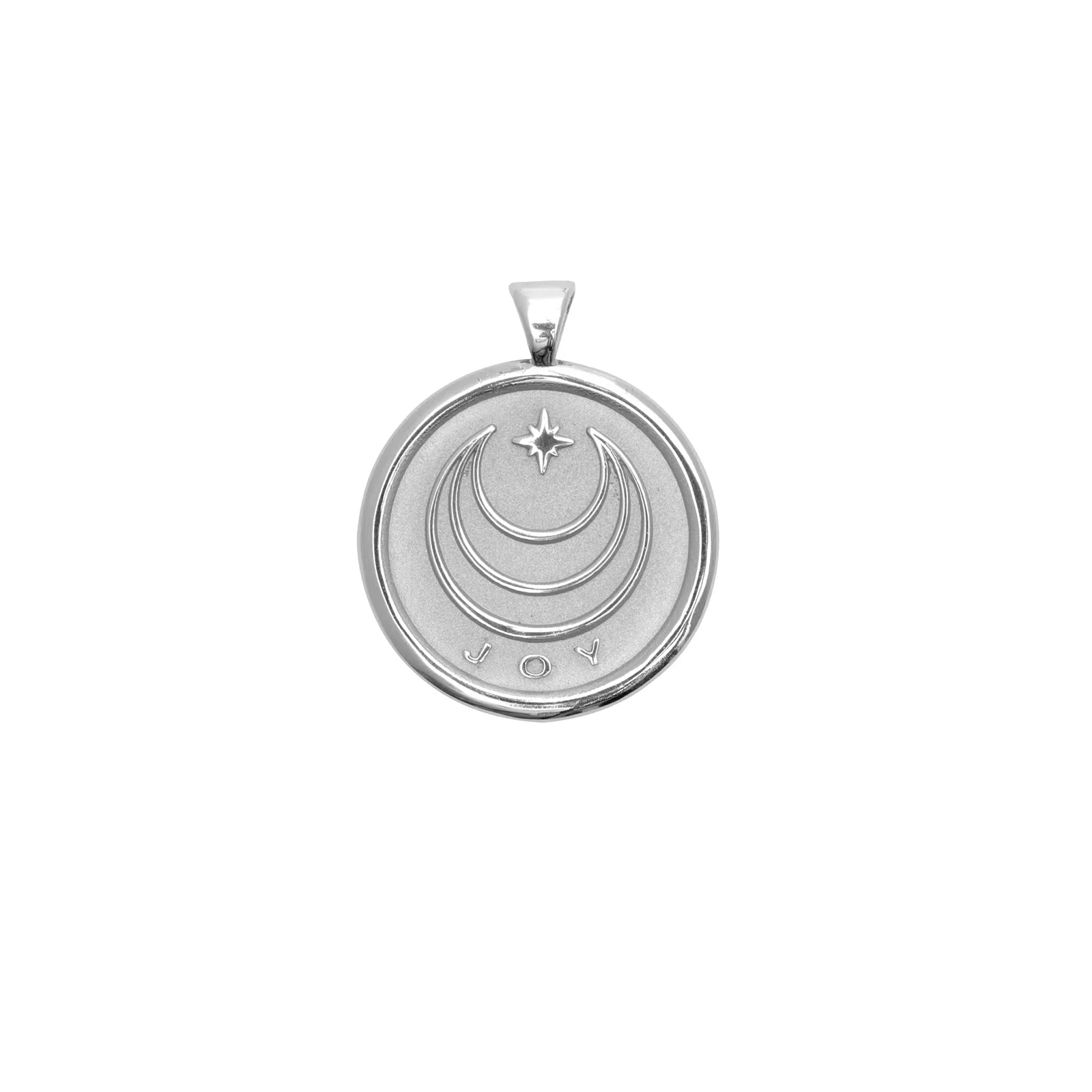 JOY JW Small Pendant Coin in Silver - Image 2
