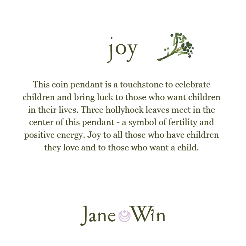 JOY JW Small Pendant Coin in Solid Gold - Image 3