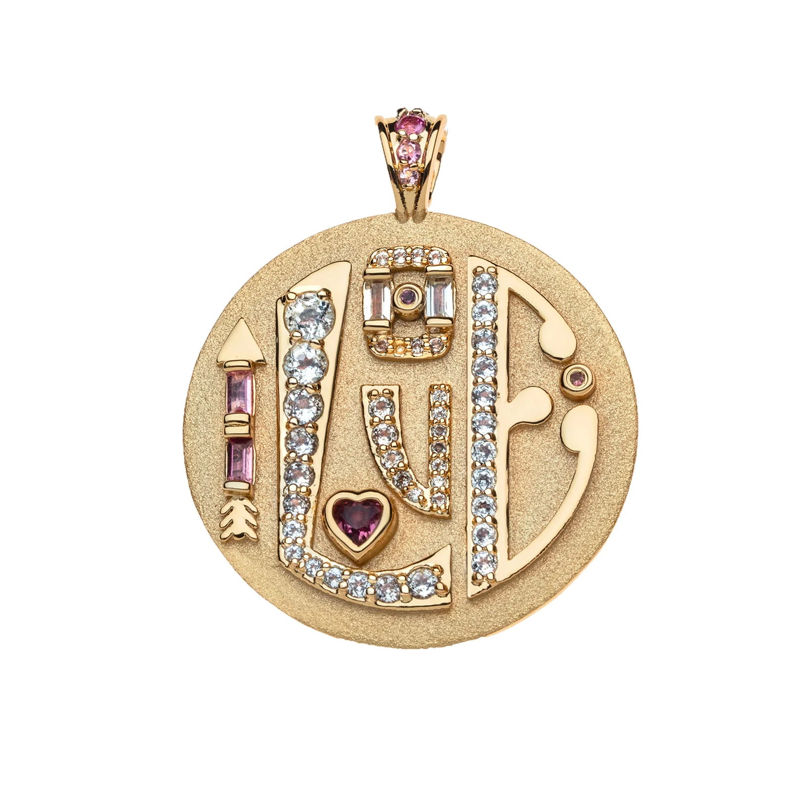 Jumbo LOVE Embellished Pendant