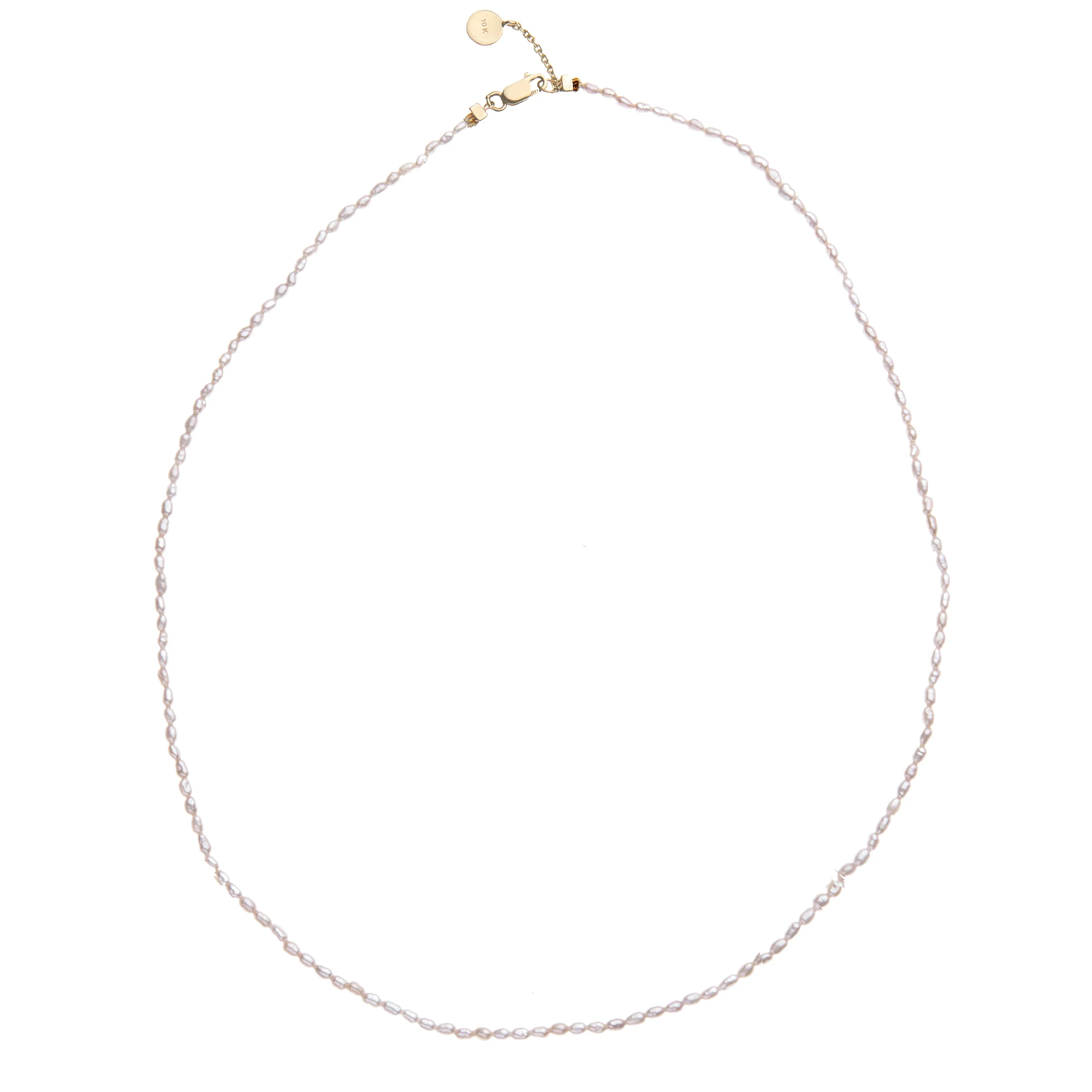 Rice Pearl Necklace in 10k Gold - Image 3