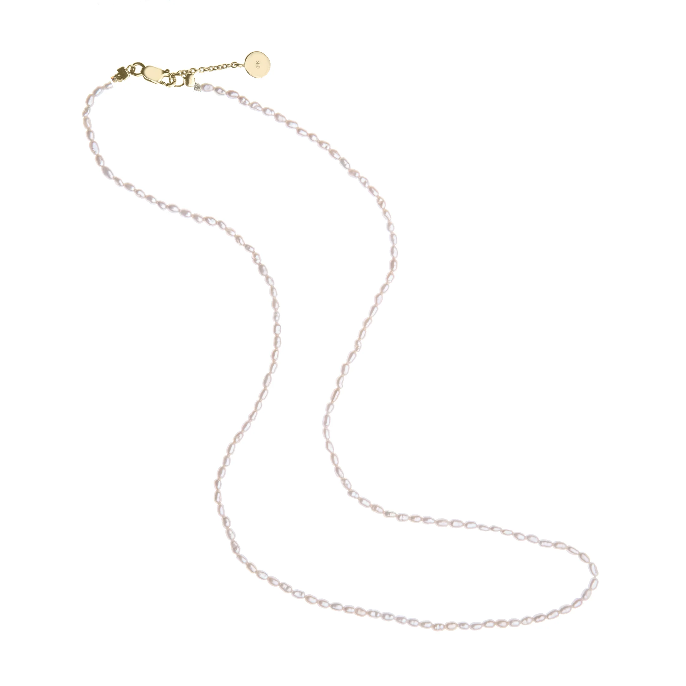 Rice Pearl Necklace in 10k Gold - Image 7