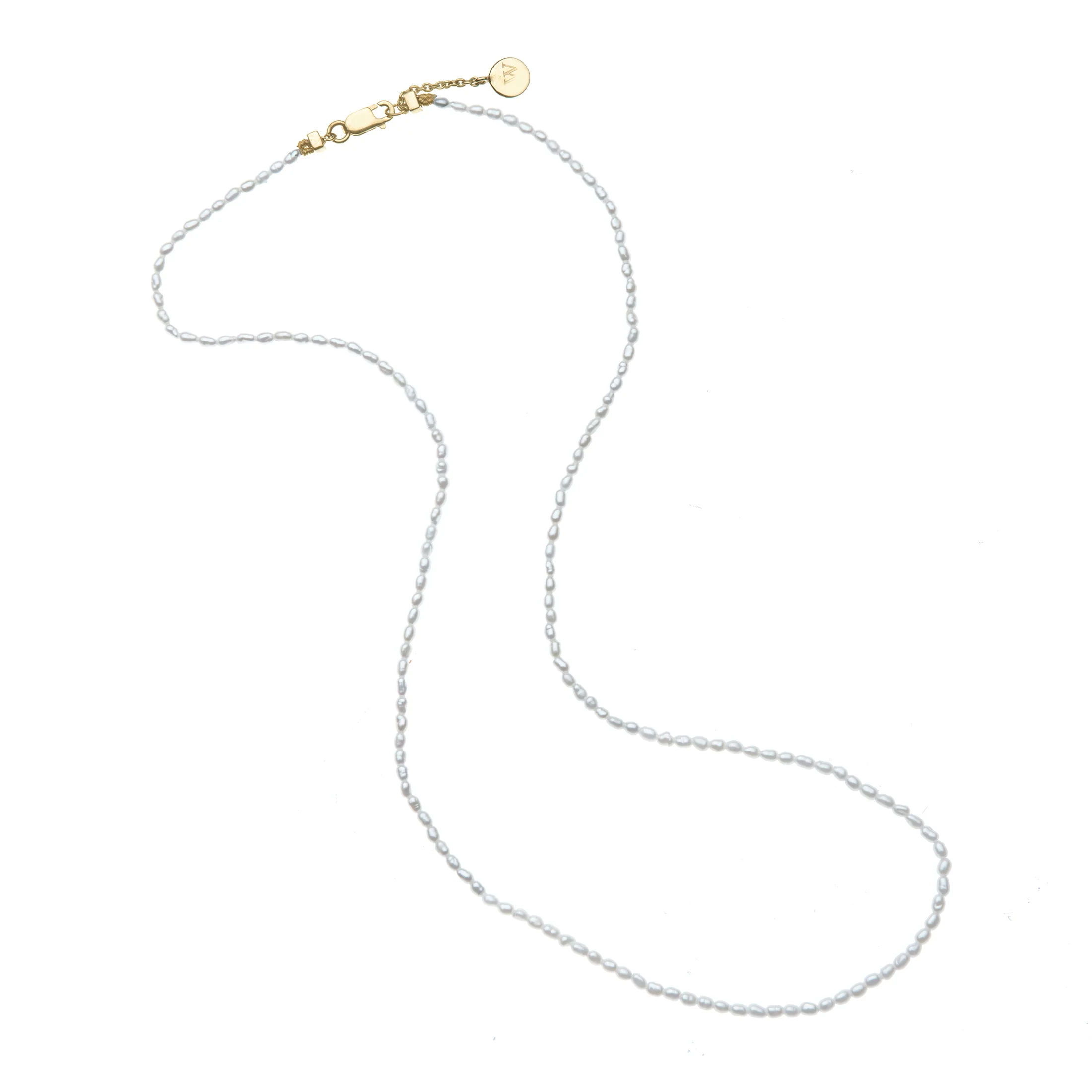 Rice Pearl Necklace in 10k Gold - Image 8