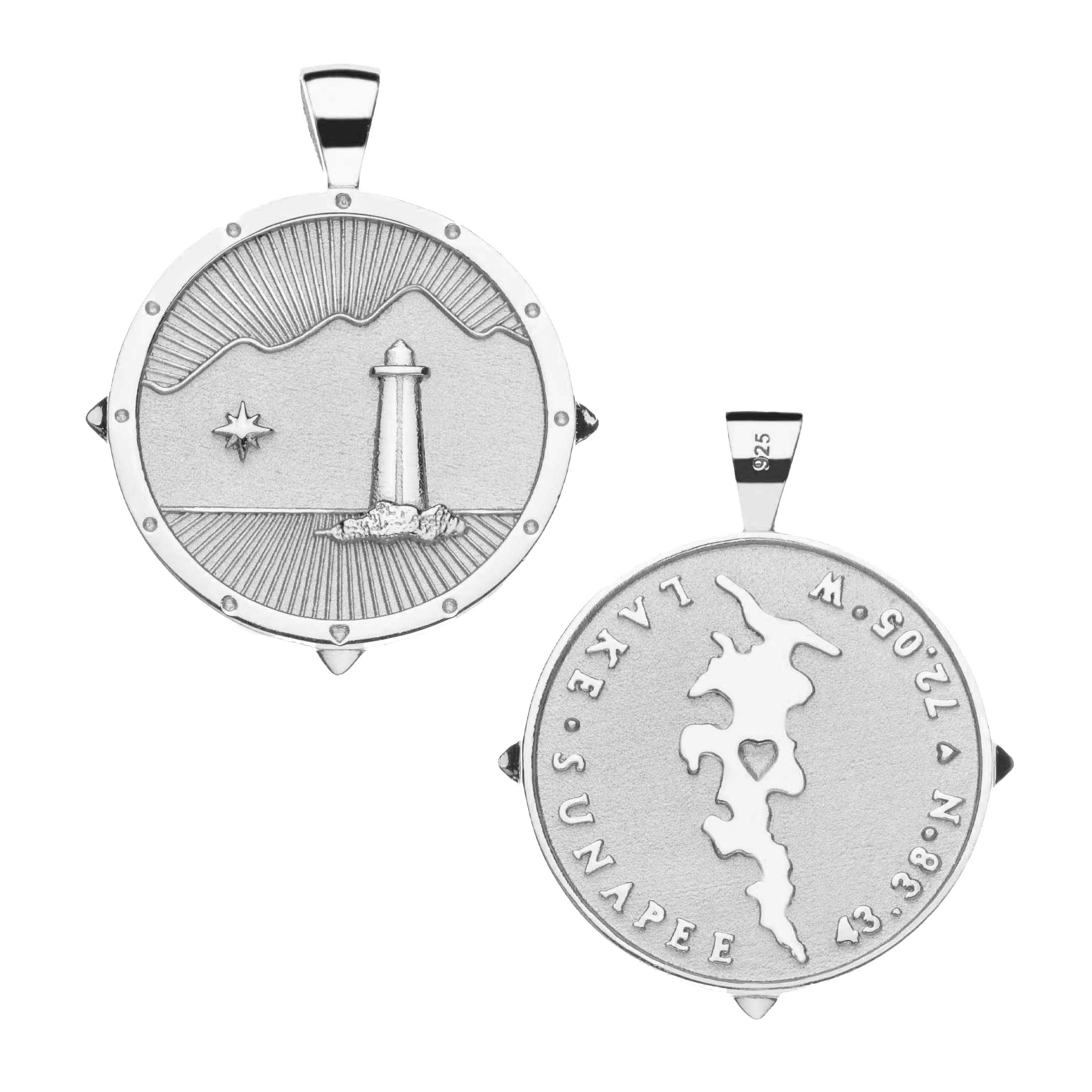 LAKE SUNAPEE JW Original Pendant Coin in Silver - Image 2