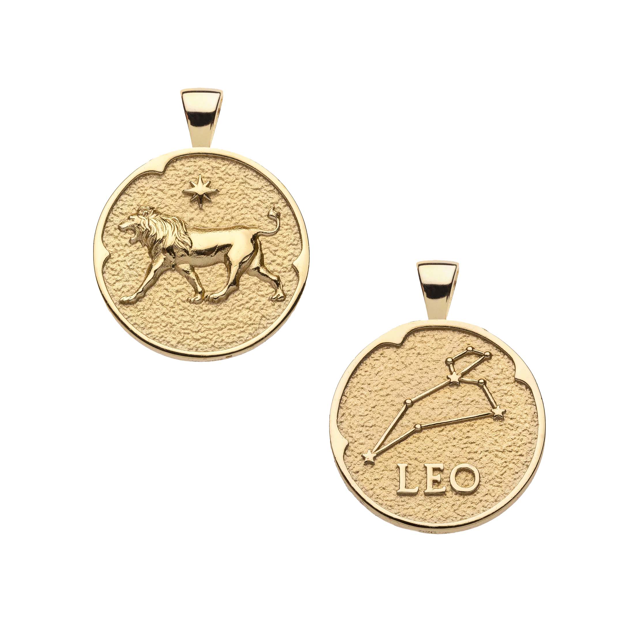 LEO JW Small Zodiac Pendant Coin - Jul 23 - Aug 22 - Image 2