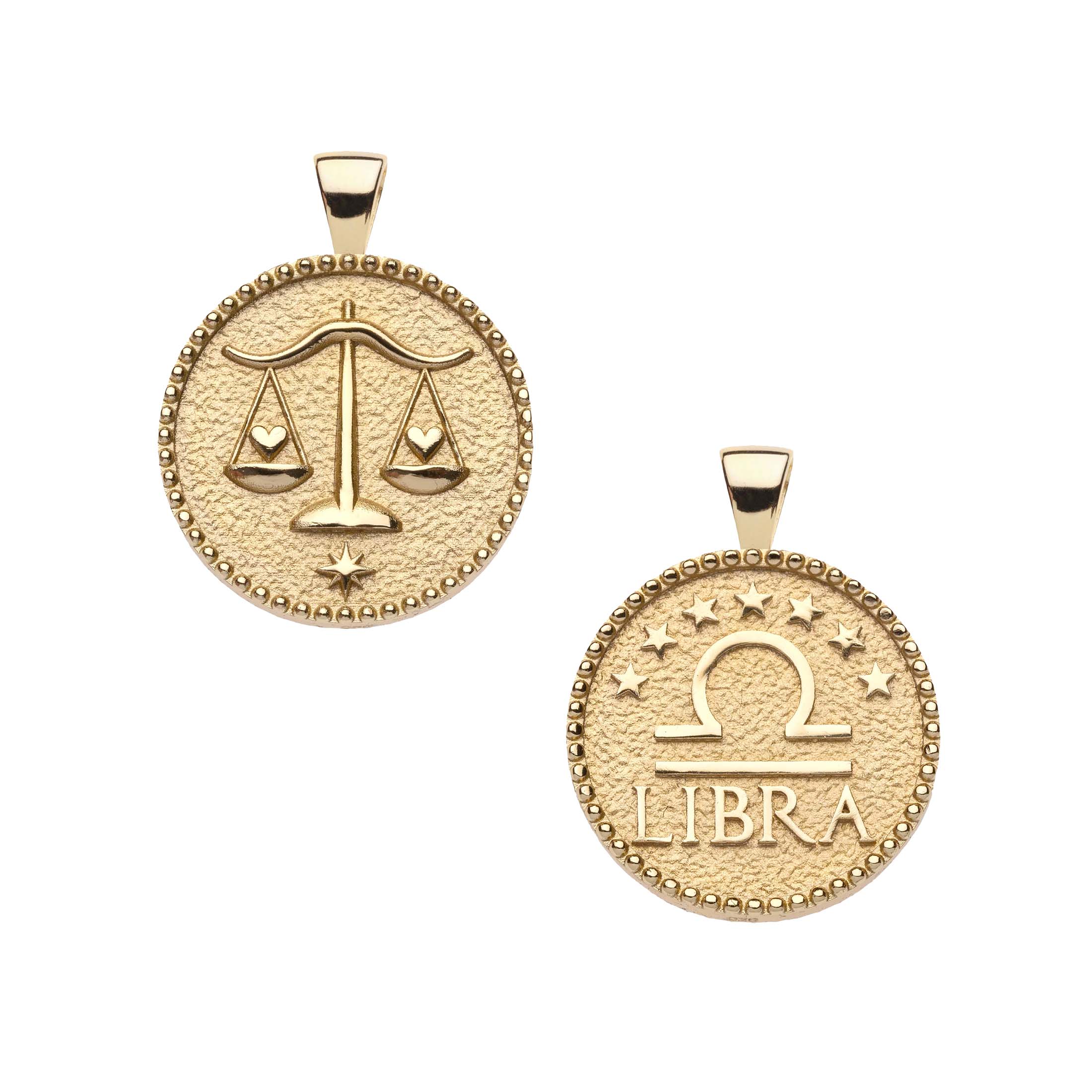 LIBRA JW Small Zodiac Pendant Coin - Sep 23 - Oct 22 - Image 2