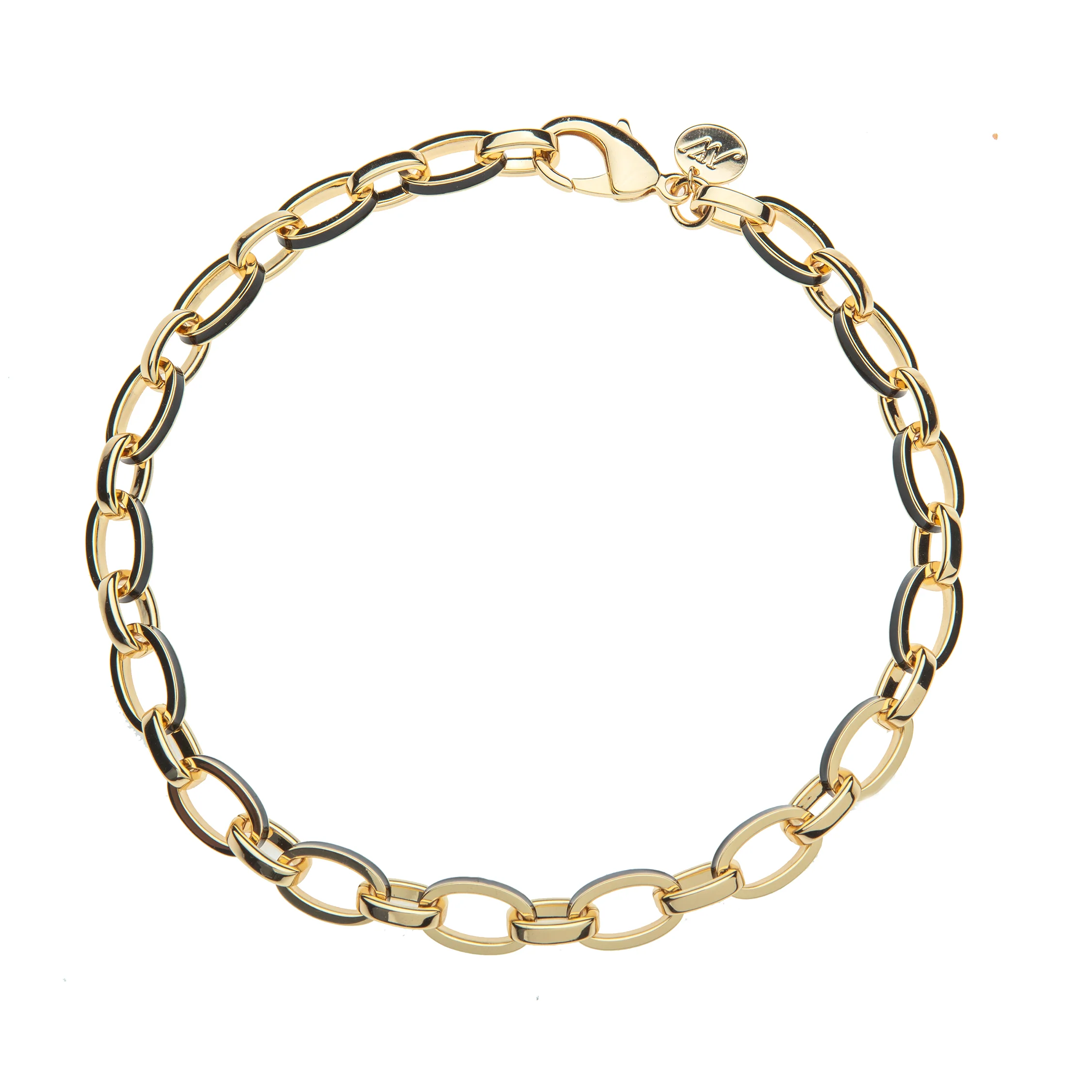 Long and Short of it Chunky Chain in Black Enamel